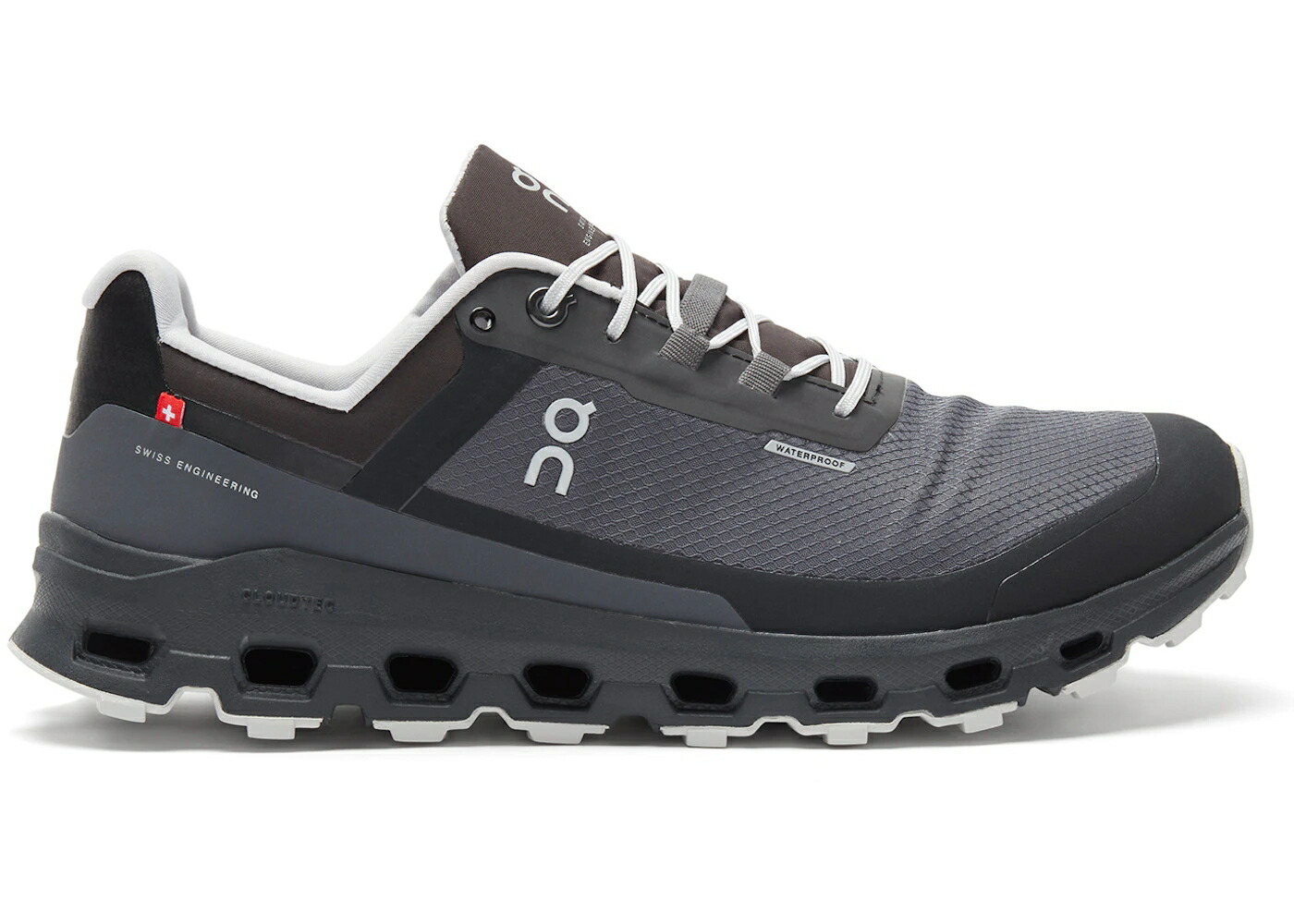 オン 黒色 ブラック スニーカー メンズ ON RUNNING CLOUDVISTA WATERPROOF ECLIPSE BLACK / ECLIPSE BLACK