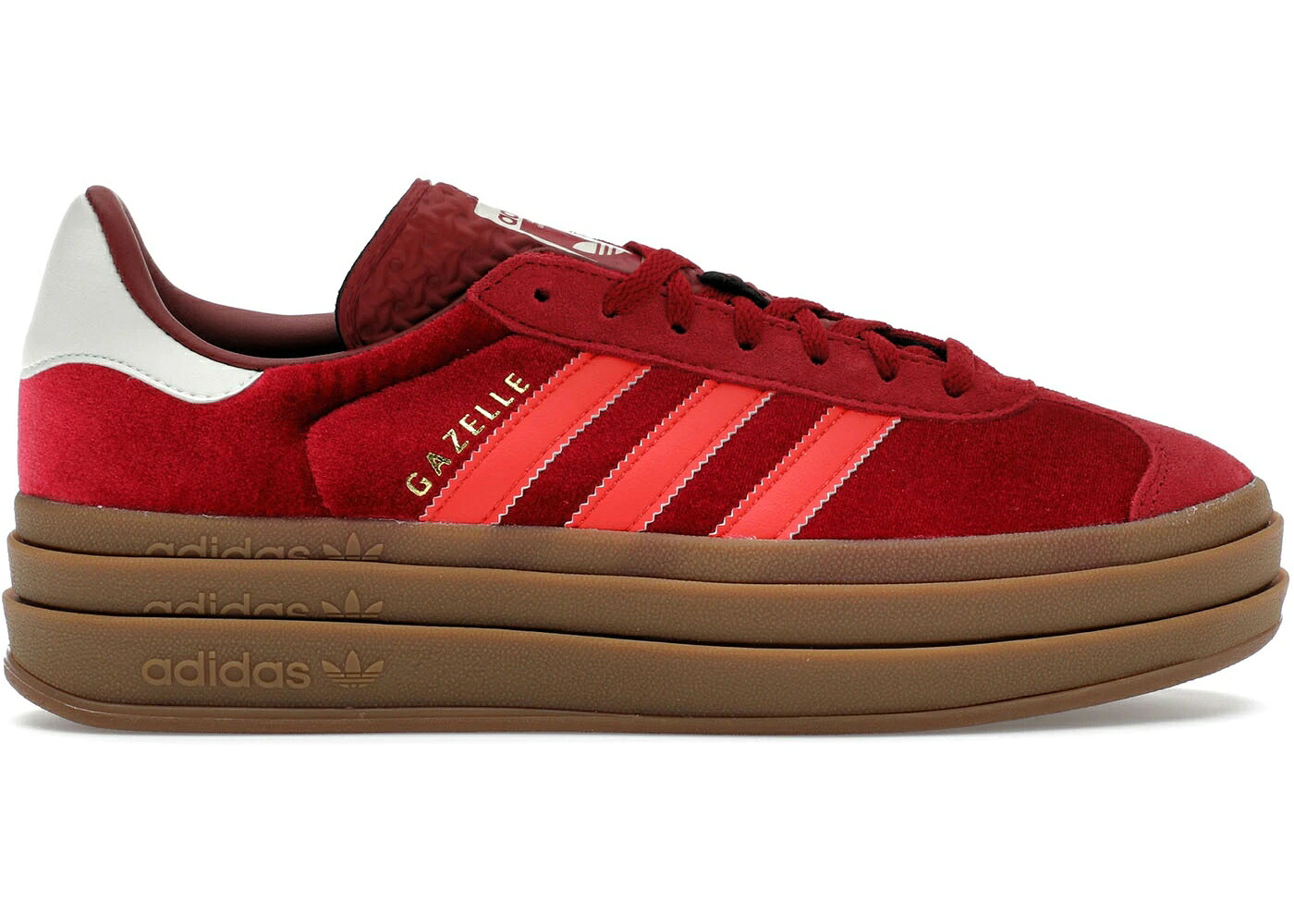 アディダス ガゼル 赤 赤いこと 野球クラブ 制勝 WOMEN\u0027S スニーカー レディース ADIDAS GAZELLE BOLD BRIGHT RED VELVET (WOMEN\u0027S) / TEAM VICTORY RED BRIGHT RED OFF