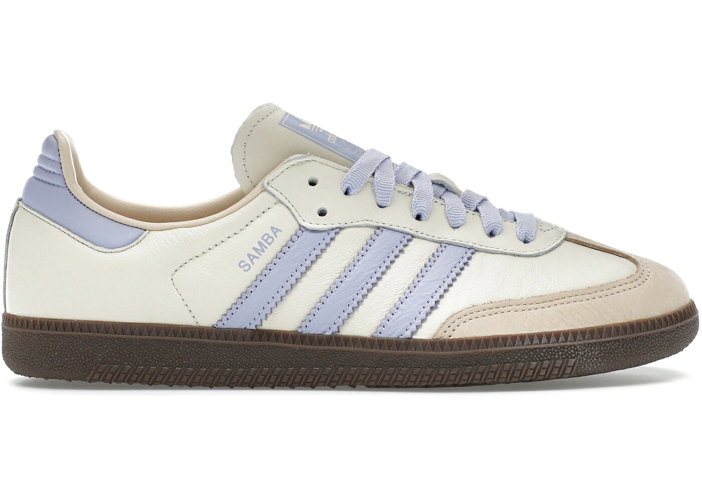 アディダス サンバ クリーム 白色 ホワイト 紫 バイオレット 砂色 サンド WOMEN'S スニーカー レディース ADIDAS SAMBA OG CREAM WHITE VIOLET (WOMEN'S) / CREAM WHITE VIOLET TONE SAND|スニケス