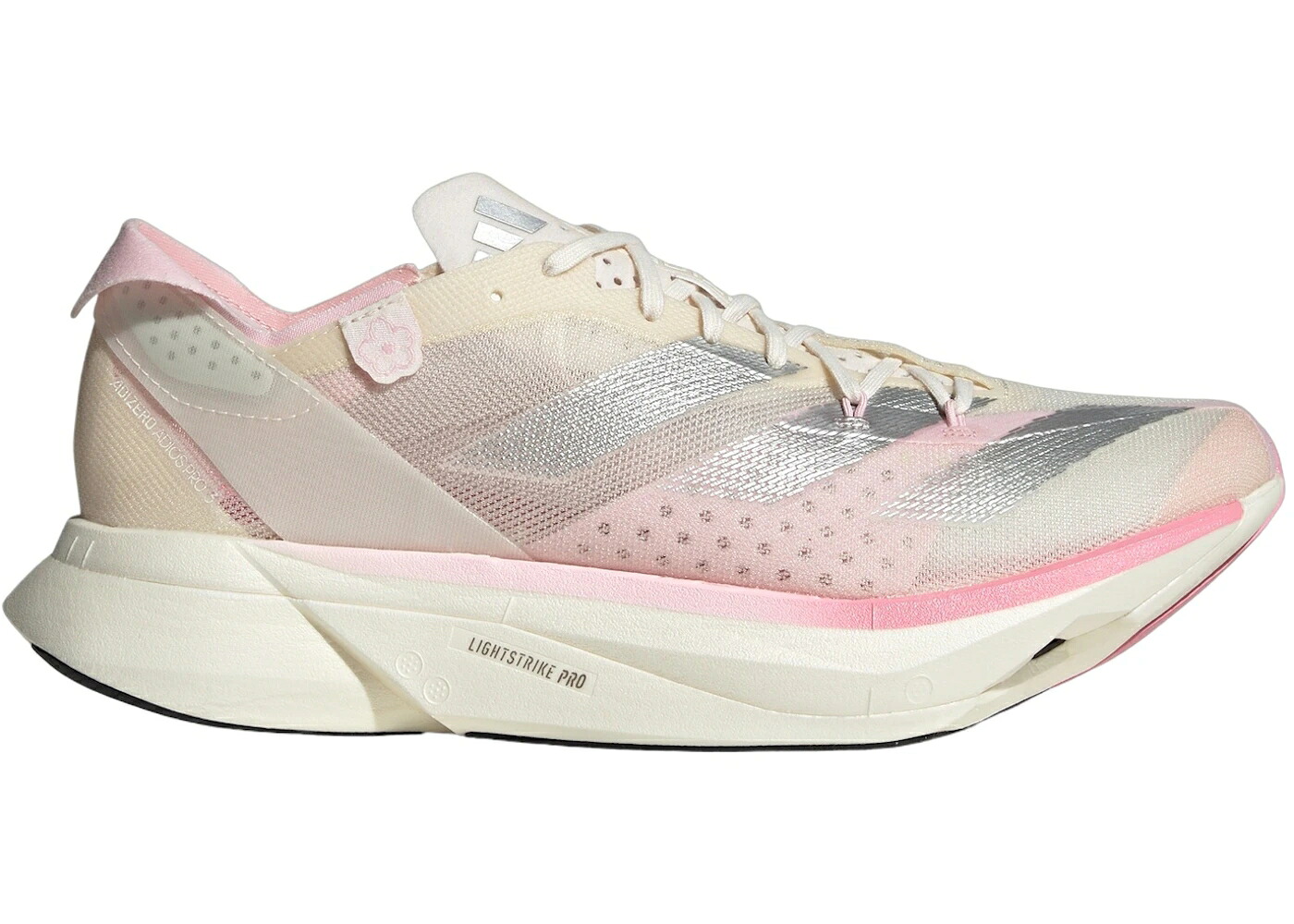 アディダス アディゼロ アディオス プロ 白色 ホワイト 銀色 シルバー ピンク WOMEN'S スニーカー レディース ADIDAS ADIZERO ADIOS PRO 3 CHALK WHITE SILVER METALLIC CLEAR PINK (WOMEN'S) / CHALK WHITE SILVER METALLIC|スニケス