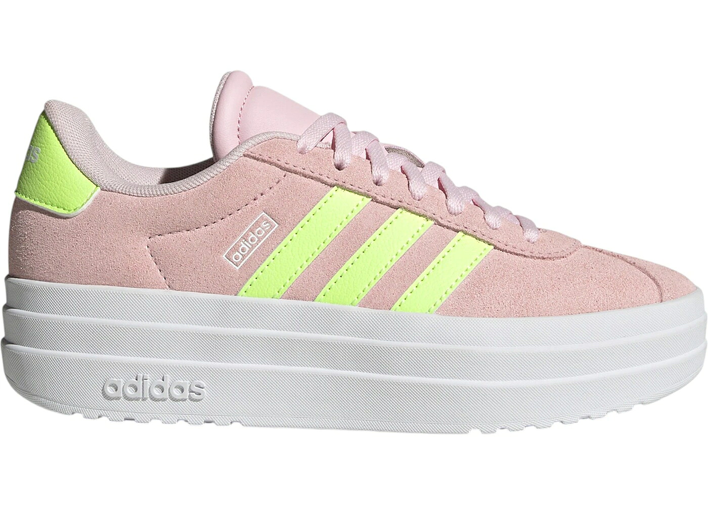 アディダス 厚地の外套 サクラ色 黄味がかった 黄色 御坊っちゃん キッズ ADIDAS VL COURT BOLD CLEAR PINK HI-RES YELLOW (GS) / CLEAR PINK HI RES YELLOW CLOUD もの言う花 マタニティ スニーカー