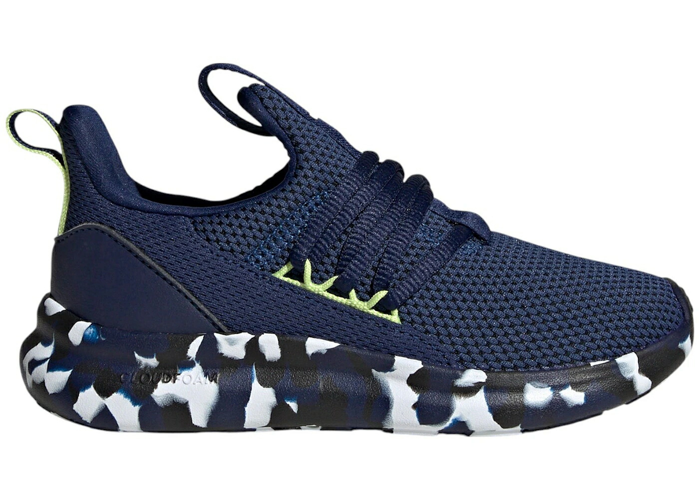 アディダス ライト アダプト 青色 ブルー 白色 ホワイト ライム 7.0 ジュニア キッズ ADIDAS LITE RACER ADAPT DARK BLUE CLOUD WHITE PULSE LIME (GS) / DARK BLUE CLOUD WHITE PULSE LIME ベビー マタニティ スニー｜スニケス