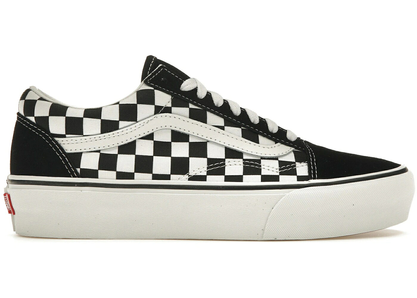 ヴァンズ バンズ 黒いこと 黒いこと 白いこと 白いこと 年寄りの学院 スニーカー メンズ VANS OLD SKOOL PLATFORM CHECKERBOARD / BLACK WHITE