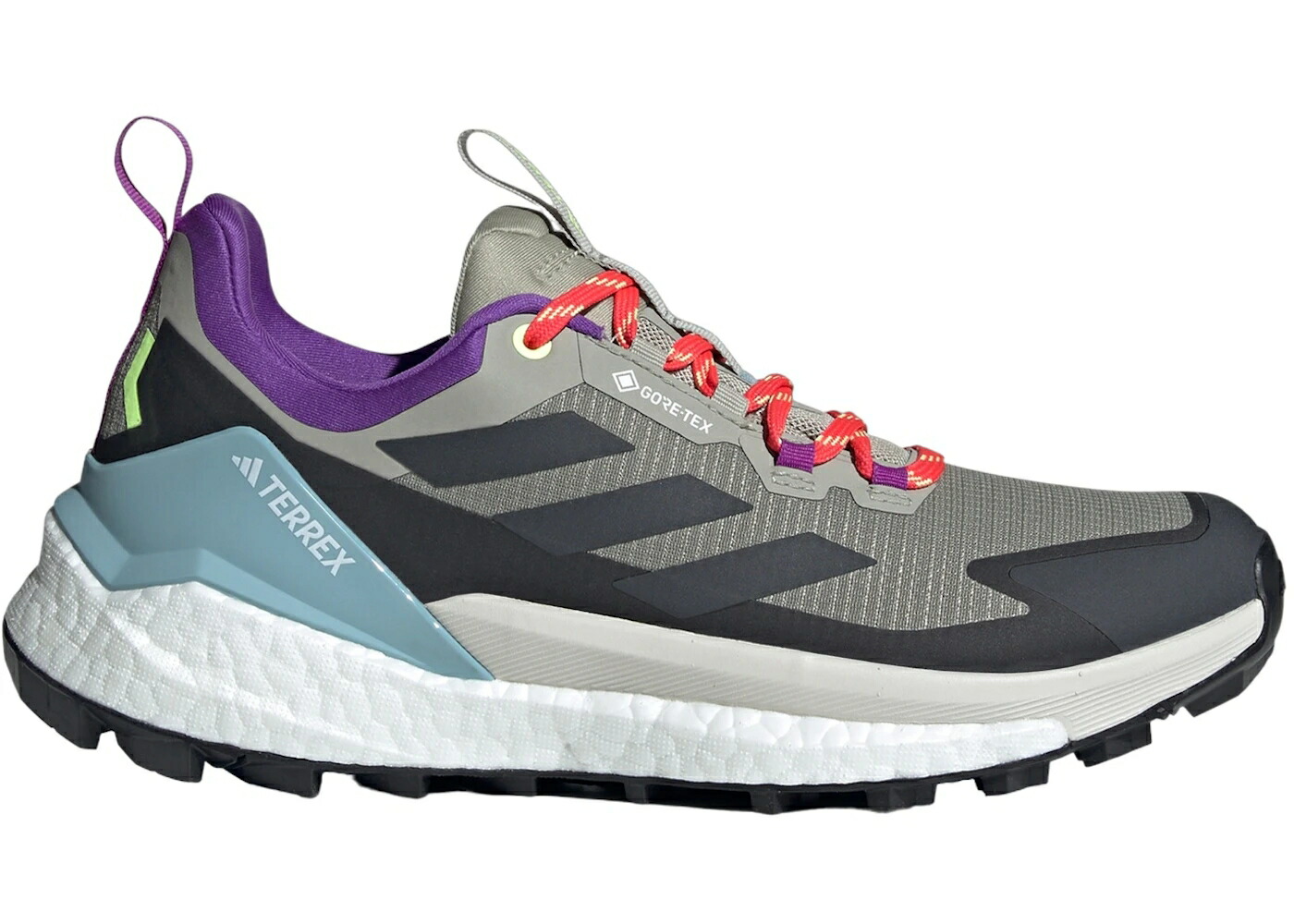 アディダス フリー ゴアテックス カーゴ コア 黒色 ブラック 紫 パープル 2.0 WOMEN'S スニーカー レディース ADIDAS TERREX FREE HIKER LOW GORE-TEX TRACE CARGO CORE BLACK ACTIVE PURPLE (WOMEN'S) / TRACE CARGO CORE BLAC