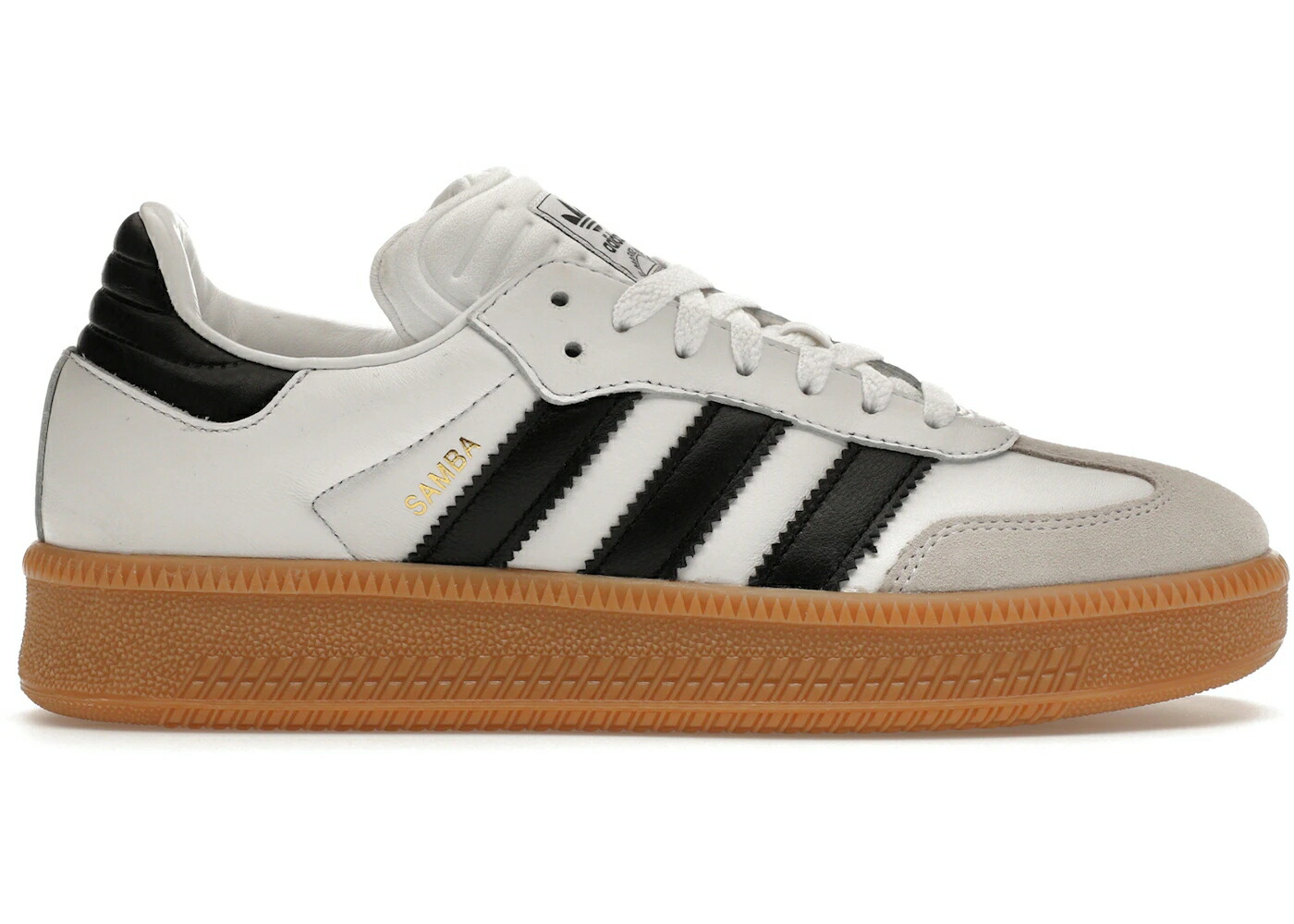 アディダス サンバ 白色 ホワイト 黒色 ブラック コア スニーカー メンズ ADIDAS SAMBA XLG WHITE BLACK GUM / WHITE CORE BLACK GUM