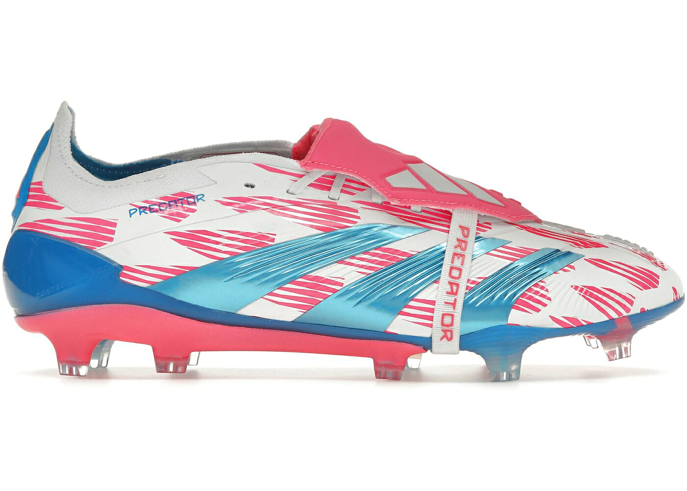 アディダス プレデター エリート 白色 ホワイト 青色 ブルー スニーカー メンズ ADIDAS PREDATOR ELITE FOLDOVER TONGUE FG REEMERGENCE PACK / CLOUD WHITE SOLAR BLUE SOLAR