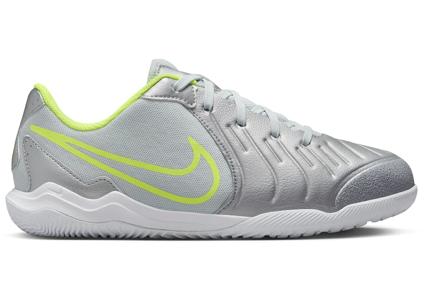 ナイキ ティエンポ レジェンド アカデミー 銀色 シルバー 黒色 ブラック ジュニア キッズ NIKE TIEMPO LEGEND 10 ACADEMY IC METALLIC SILVER VOLT BLACK (GS) / METALLIC SILVER VOLT BLACK ベビー マタニティ スニ