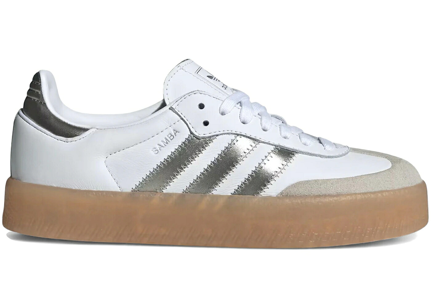 アディダス 白いこと 白いこと しろがね色 しろがね色 WOMEN\u0027S スニーカー レディース ADIDAS SAMBAE WHITE SILVER METALLIC (WOMEN\u0027S) / CLOUD WHITE SILVER METALLIC GUM