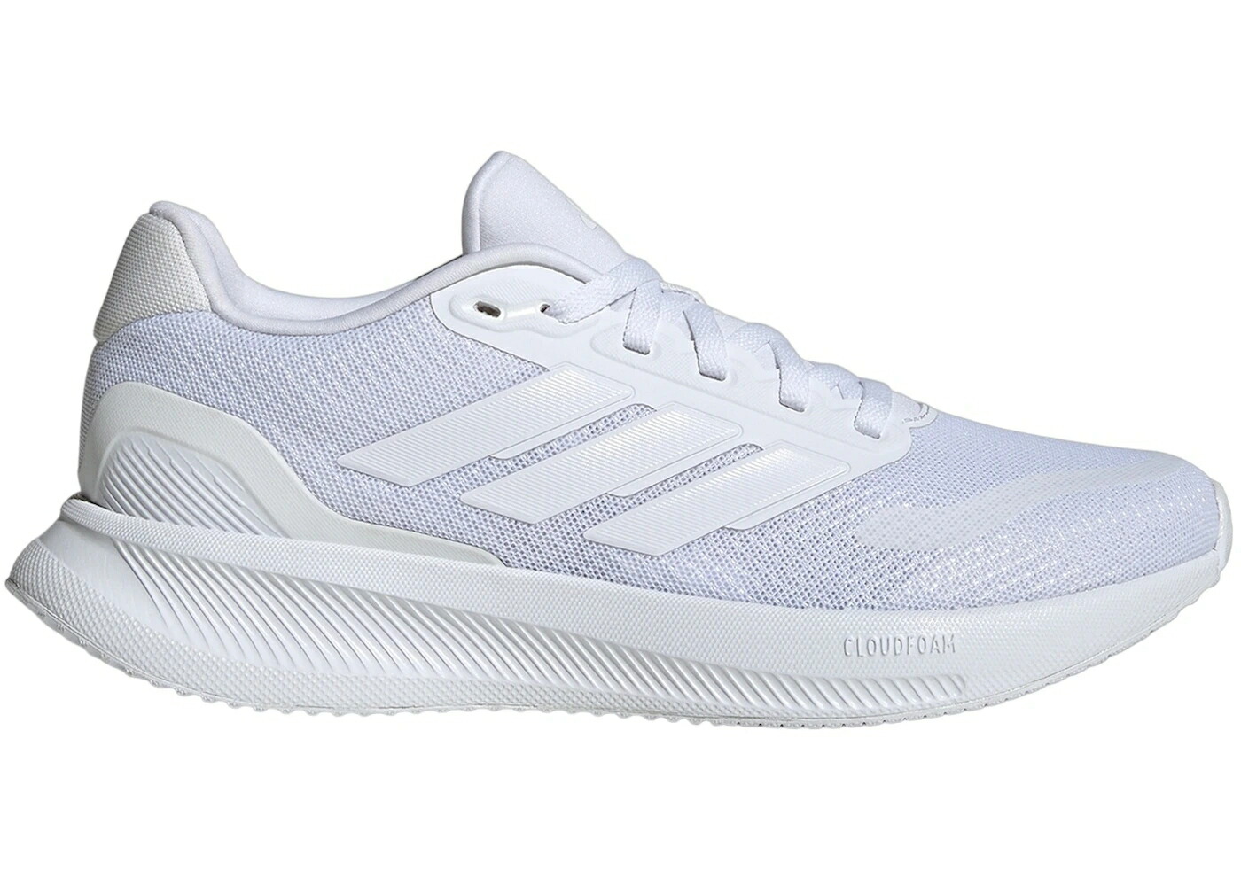 アディダス 白色 ホワイト WOMEN スニーカー レディース ADIDAS RUNFALCON 5 CLOUD WHITE (WOMEN) / CLOUD WHITE CLOUD WHITE CLOUD