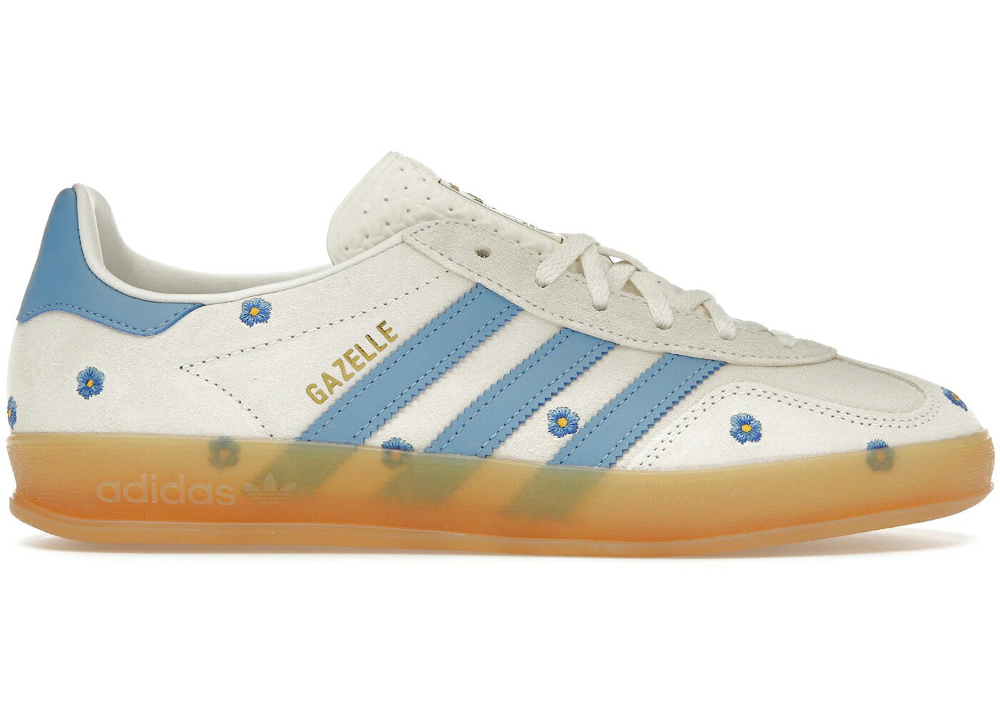 アディダス ガゼル 青色 ブルー ベージュ 白色 ホワイト WOMEN スニーカー レディース ADIDAS GAZELLE INDOOR LIGHT BLUE FLORAL (WOMEN) / BEIGE CLOUD WHITE LIGHT BLUE GUM
