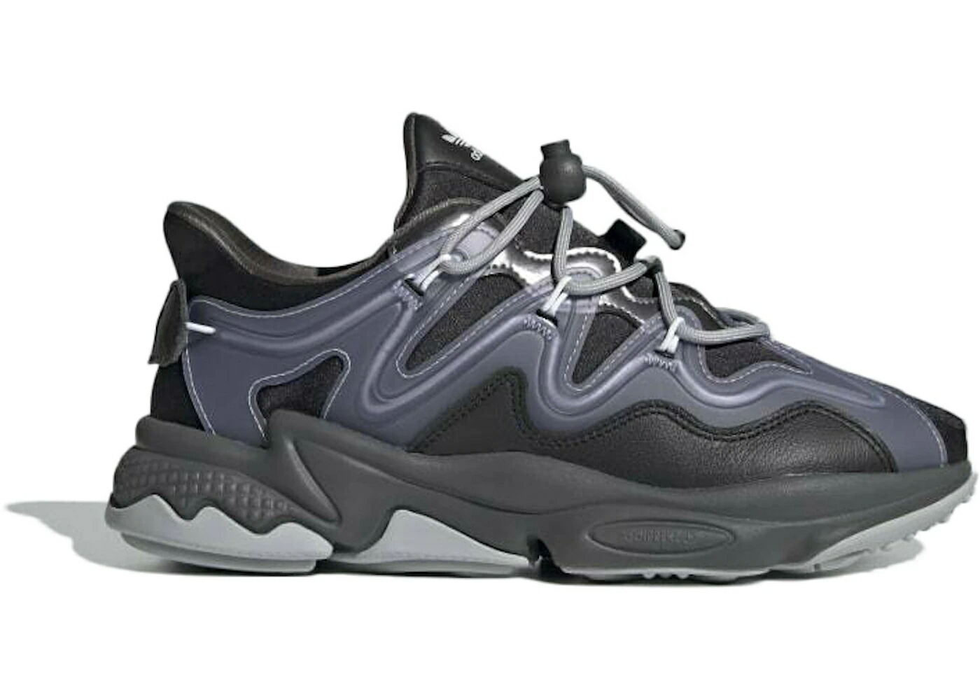 アディダス 黒色 ブラック 紫 パープル コア 灰色 グレー WOMEN スニーカー レディース ADIDAS OZWEEGO PLUS BLACK DUST PURPLE (WOMEN) / CORE BLACK GREY DUST PURPLE