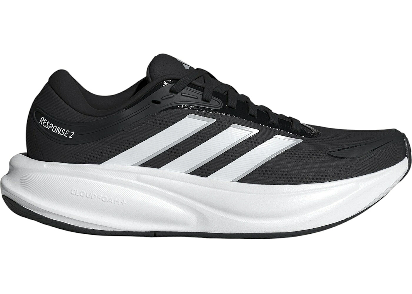 アディダス レスポンス 黒色 ブラック 銀色 シルバー コア WOMEN'S スニーカー レディース ADIDAS RESPONSE 2 BLACK SILVER METALLIC (WOMEN'S) / CORE BLACK SILVER METALLIC CORE｜スニケス