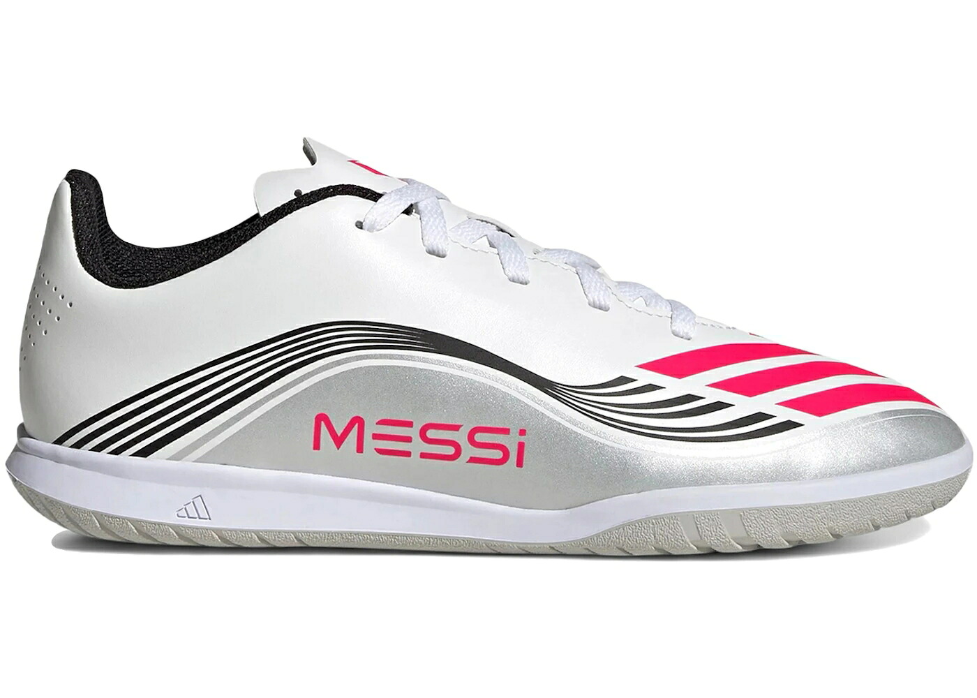 アディダス クラブ 白色 ホワイト 赤 レッド 銀色 シルバー ジュニア キッズ ADIDAS F50 CLUB INDOOR MESSI PRESTIG10 PACK (KIDS) / CLOUD WHITE LUCID RED SILVER ベビー マタニティ スニーカー|スニケス