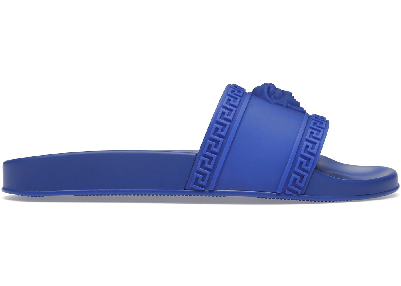 ヴェルサーチェ 青み 青色 スニーカー メンズ VERSACE PALAZZO SLIDES BLUE /