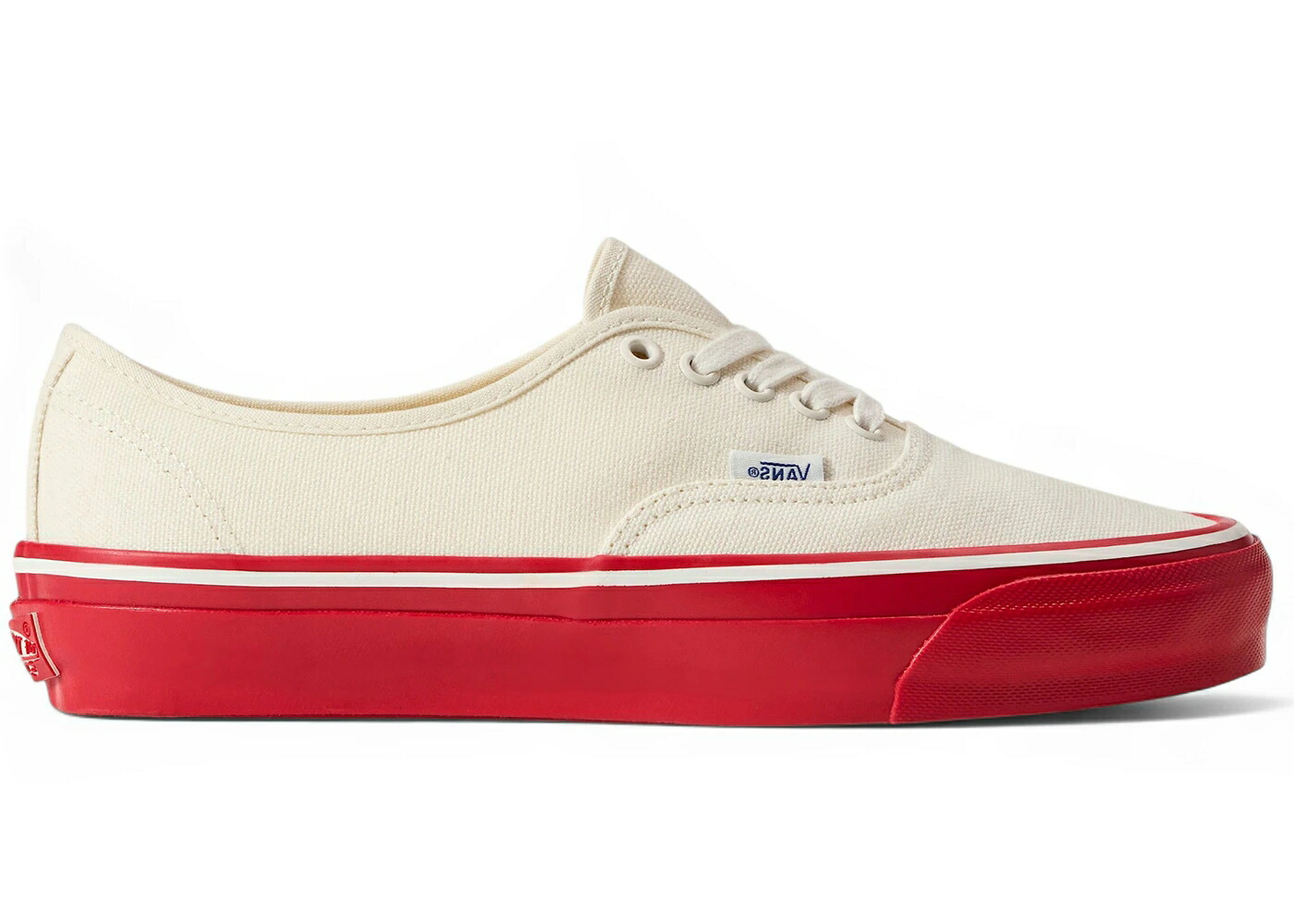 ヴァンズ バンズ プレミアム オーセンティック 白色 ホワイト 赤 レッド スニーカー メンズ VANS PREMIUM AUTHENTIC WHITE RED MIDSOLE / WHITE RED