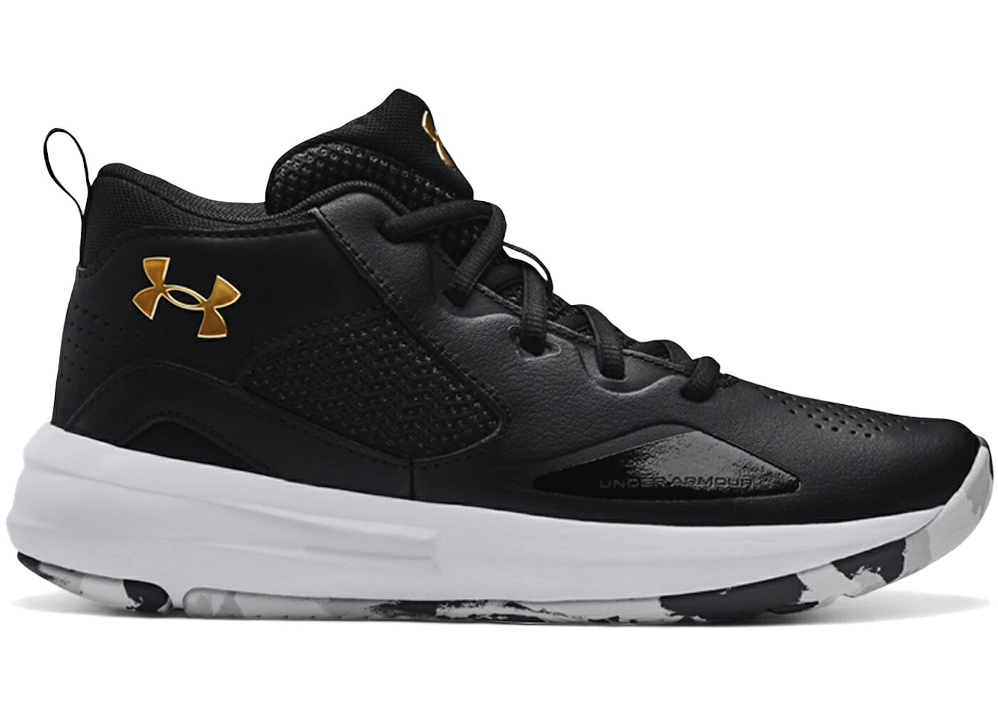 黒色 ブラック ゴールド 白色 ホワイト アンダーアーマー ジュニア キッズ UNDER ARMOUR UNDER ARMOUR LOCKDOWN 5 BLACK METALLIC GOLD (GS) / BLACK METALLIC GOLD WHITE ベビー マタニティ スニーカー|スニケス