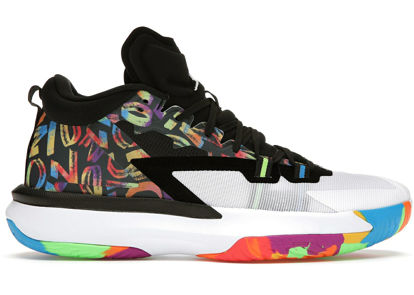 ナイキ ジョーダン 黒色 ブラック 白色 ホワイト クリムゾン スニーカー メンズ JORDAN ZION 1 NOAH / BLACK WHITE BRIGHT CRIMSON