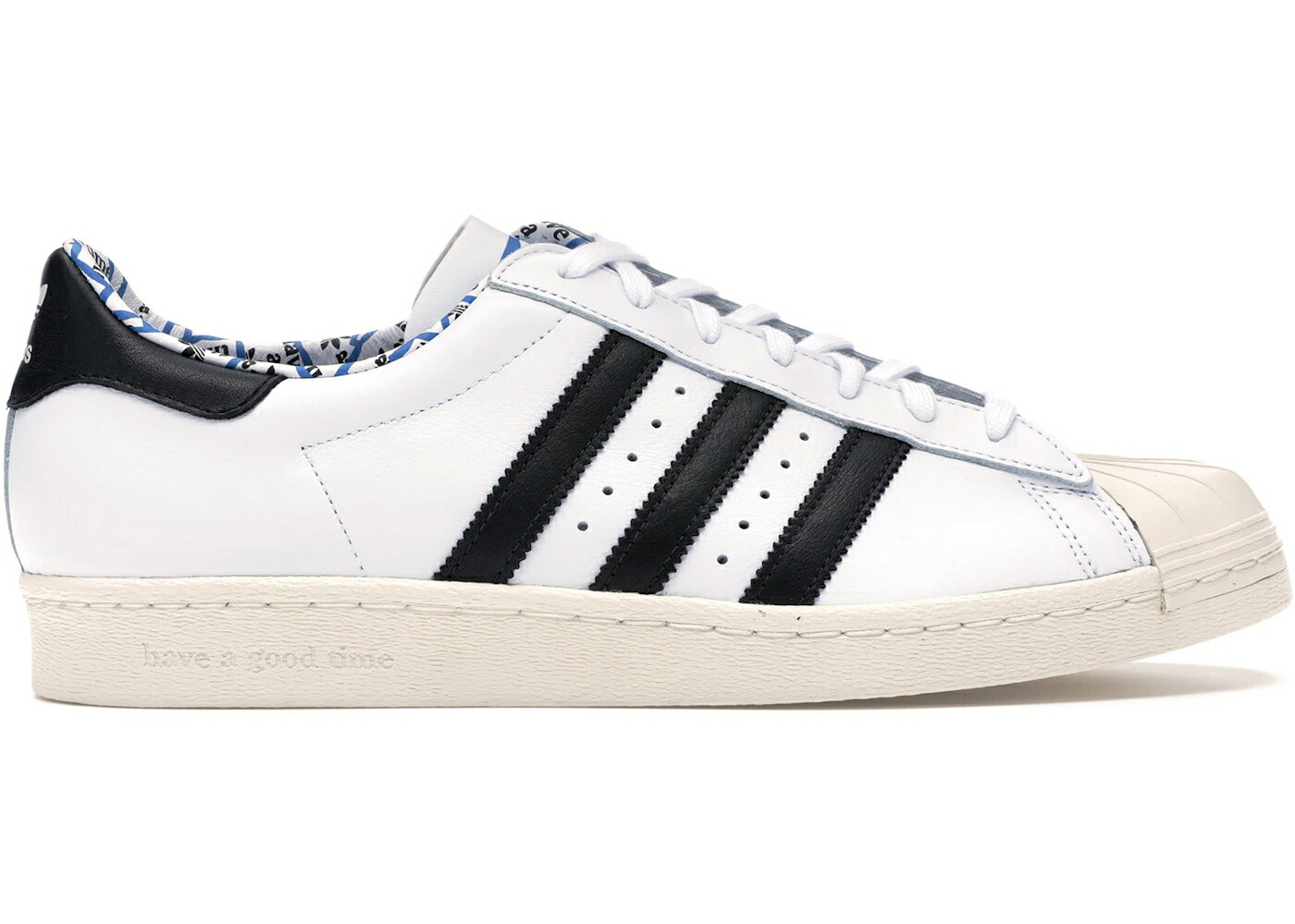 アディダス スーパースター タイム 白色 ホワイト コア 黒色 ブラック スニーカー メンズ ADIDAS SUPERSTAR 80S HAVE A GOOD TIME / FOOTWEAR WHITE CORE BLACK CHALK
