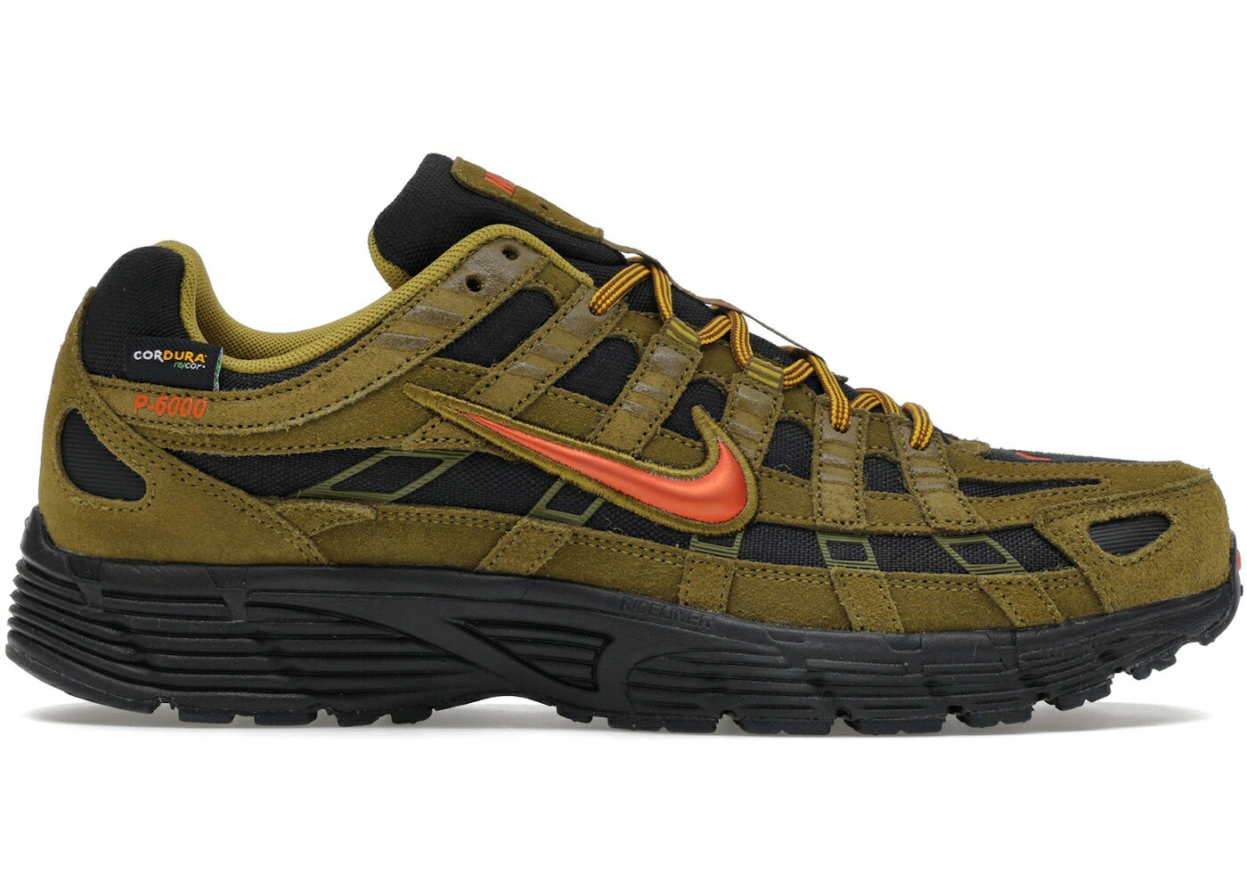 ナイキ プレミアム オリーブ 黒色 ブラック 赤 レッド スニーカー メンズ NIKE P-6000 PREMIUM CORDURA OLIVE FLAK BLACK PICANTE RED / OLIVE FLAK BLACK QUANTUM MOSS
