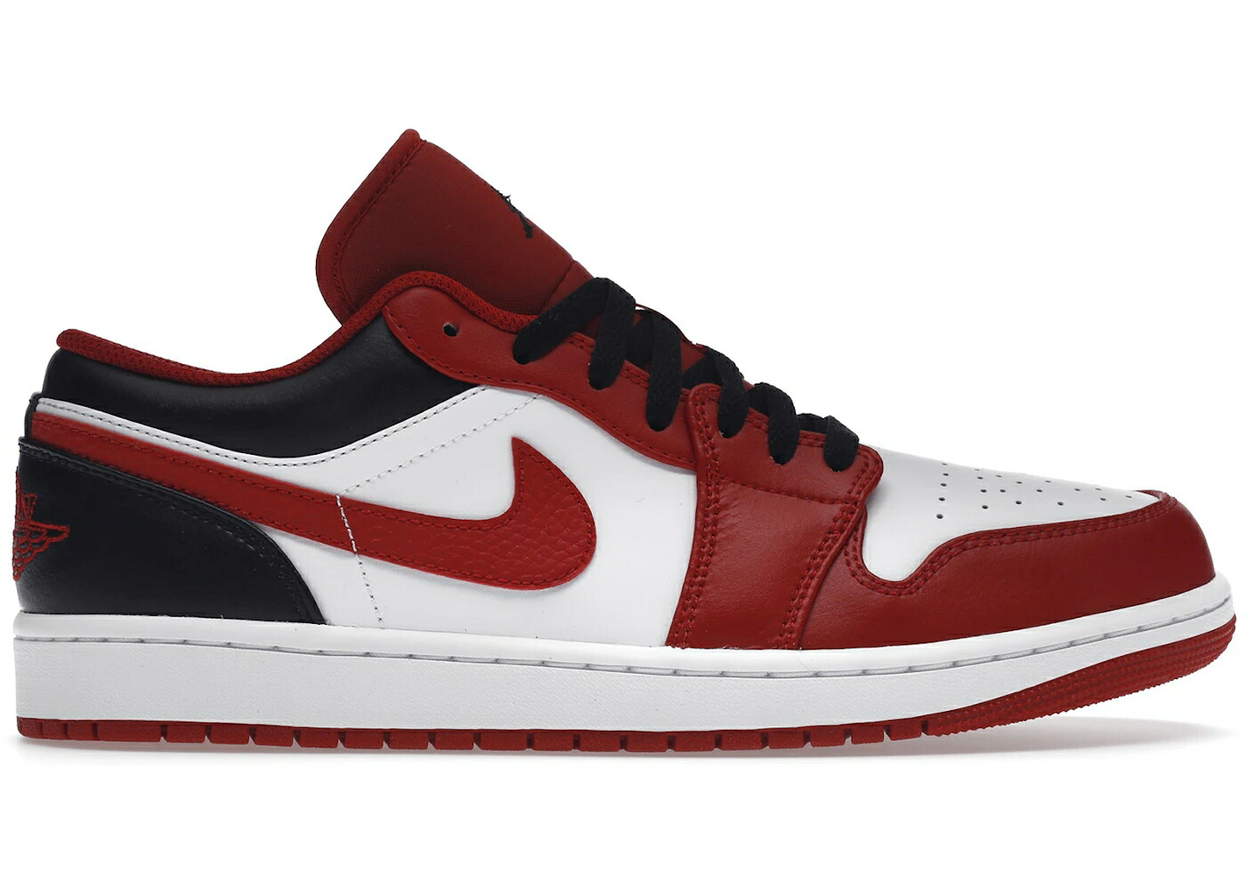 ナイキ ジョーダン ブルズ 白色 ホワイト 黒色 ブラック 赤 レッド スニーカー メンズ JORDAN 1 LOW BULLS / WHITE BLACK RED