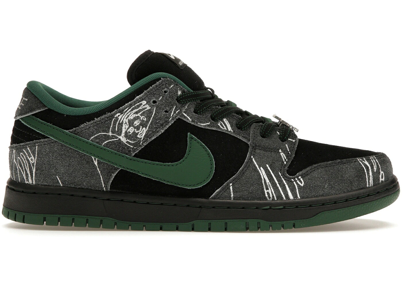 ナイキ エスビー ダンク スケートボード 黒色 ブラック 緑 グリーン 白色 ホワイト ダンクロー スニーカー メンズ NIKE SB DUNK LOW THERE SKATEBOARDS / BLACK GORGE GREEN SUMMIT WHITE|スニケス