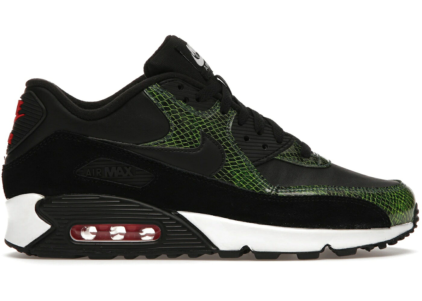 ナイキ マックス 緑 緑であること 黒いこと 黒いこと エア湖マックス スニーカー メンズ NIKE AIR MAX 90 GREEN PYTHON / BLACK BLACK CYBER FIR