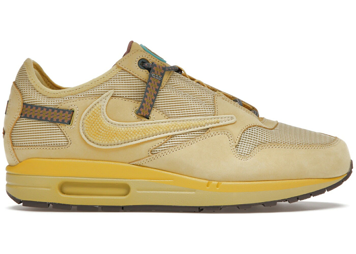ナイキ マックス ゴールド エア湖マックス トラヴィススコット カクタスジャック スニーカー メンズ NIKE AIR MAX 1 TRAVIS SCOTT CACTUS JACK SATURN GOLD / SATURN GOLD TEA TREE MIST TENT