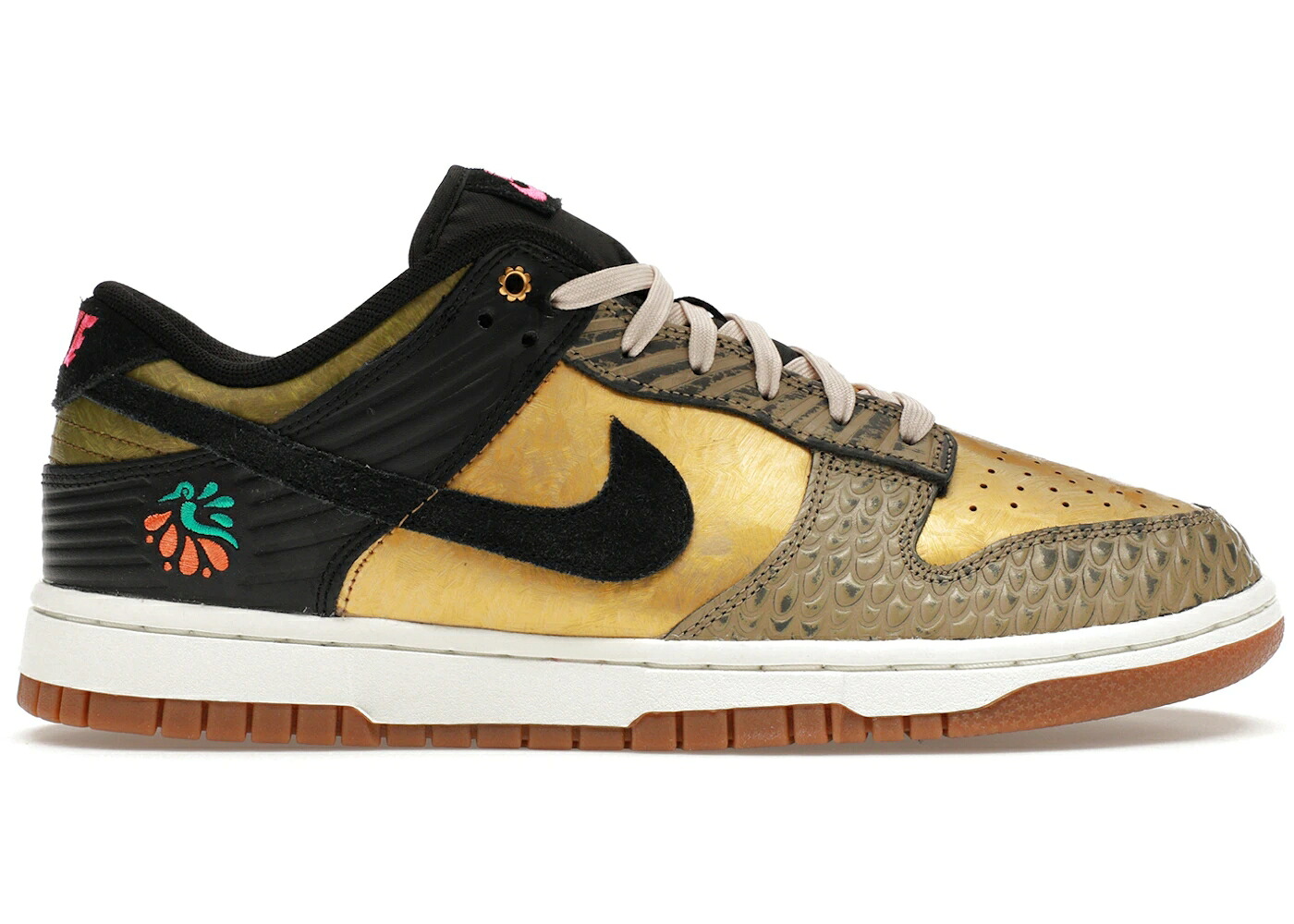 ナイキ ダンク 黒いこと 黒いこと カーキ ゴールド ダンクロー WOMEN\u0027S スニーカー レディース NIKE DUNK LOW D A DE MUERTOS (WOMEN\u0027S) / BLACK KHAKI METALLIC GOLD MEDIUM