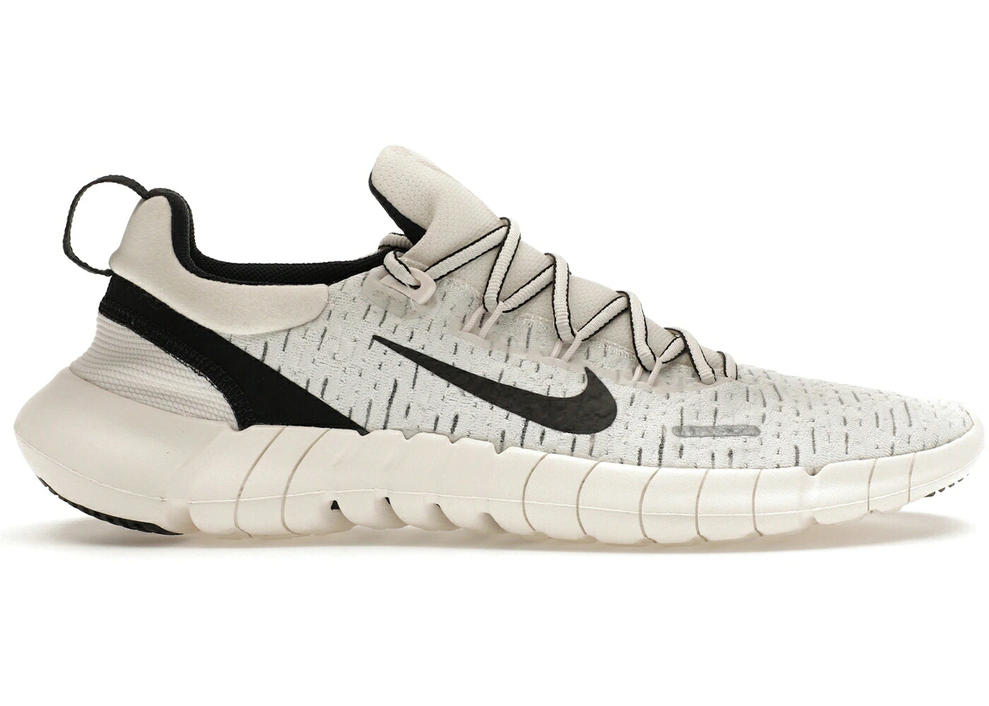 ナイキ フリー ラン 黒色 ブラック 5.0 スニーカー メンズ NIKE FREE RUN PHANTOM SAIL / PHANTOM SAIL BLACK｜スニケス