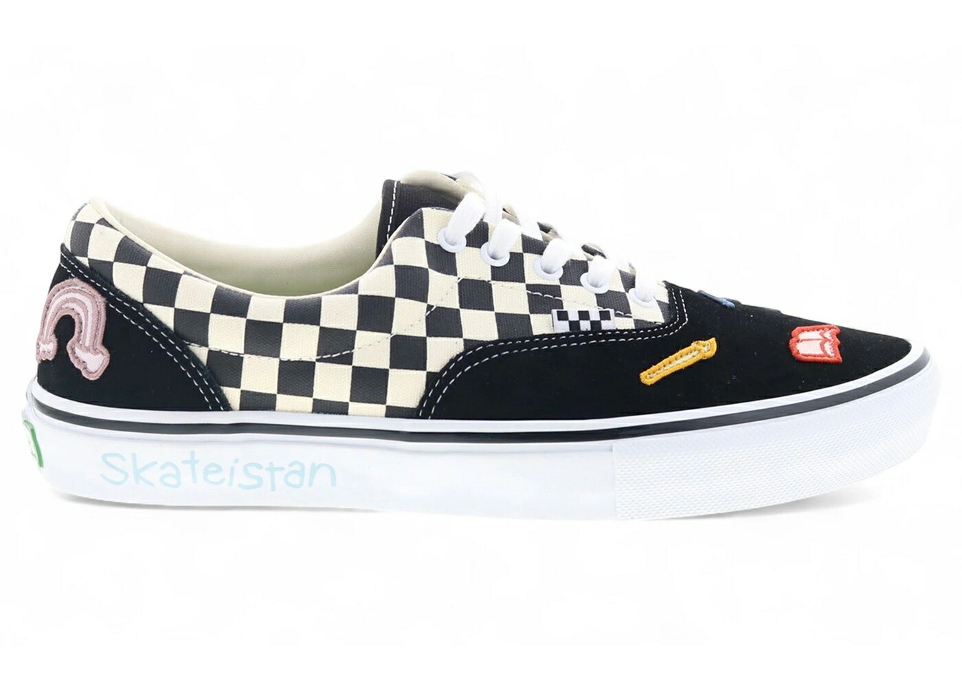 ヴァンズ バンズ スケート 黒色 ブラック 白色 ホワイト スニーカー メンズ VANS SKATE ERA SKATEISTAN CHECKERBOARD BLACK WHITE / BLACK WHITE|スニケス