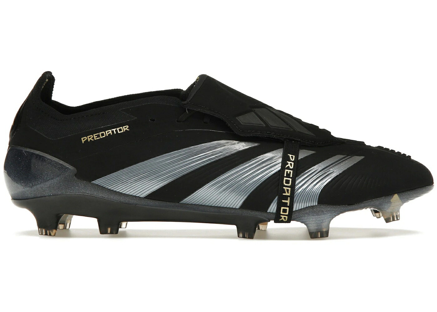 アディダス プレデター エリート コア 黒色 ブラック カーボン ゴールド スニーカー メンズ ADIDAS PREDATOR ELITE FOLDOVER TONGUE FG CORE BLACK CARBON GOLD METALLIC / CORE BLACK CARBON GOLD METALLIC