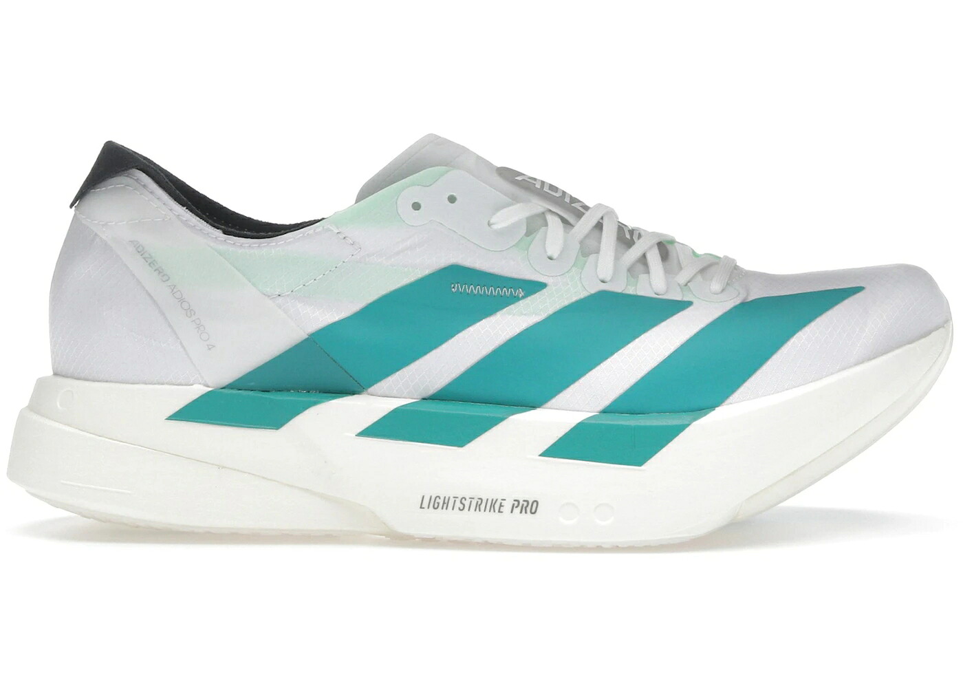 アディダス アディゼロ アディオス 労働者階級 白いこと 白いこと 炭素 スニーカー メンズ ADIDAS ADIZERO ADIOS PRO 4 WHITE PULSE TEAL / FOOTWEAR WHITE PULSE TEAL CARBON 靴-スニーカー-メンズ靴