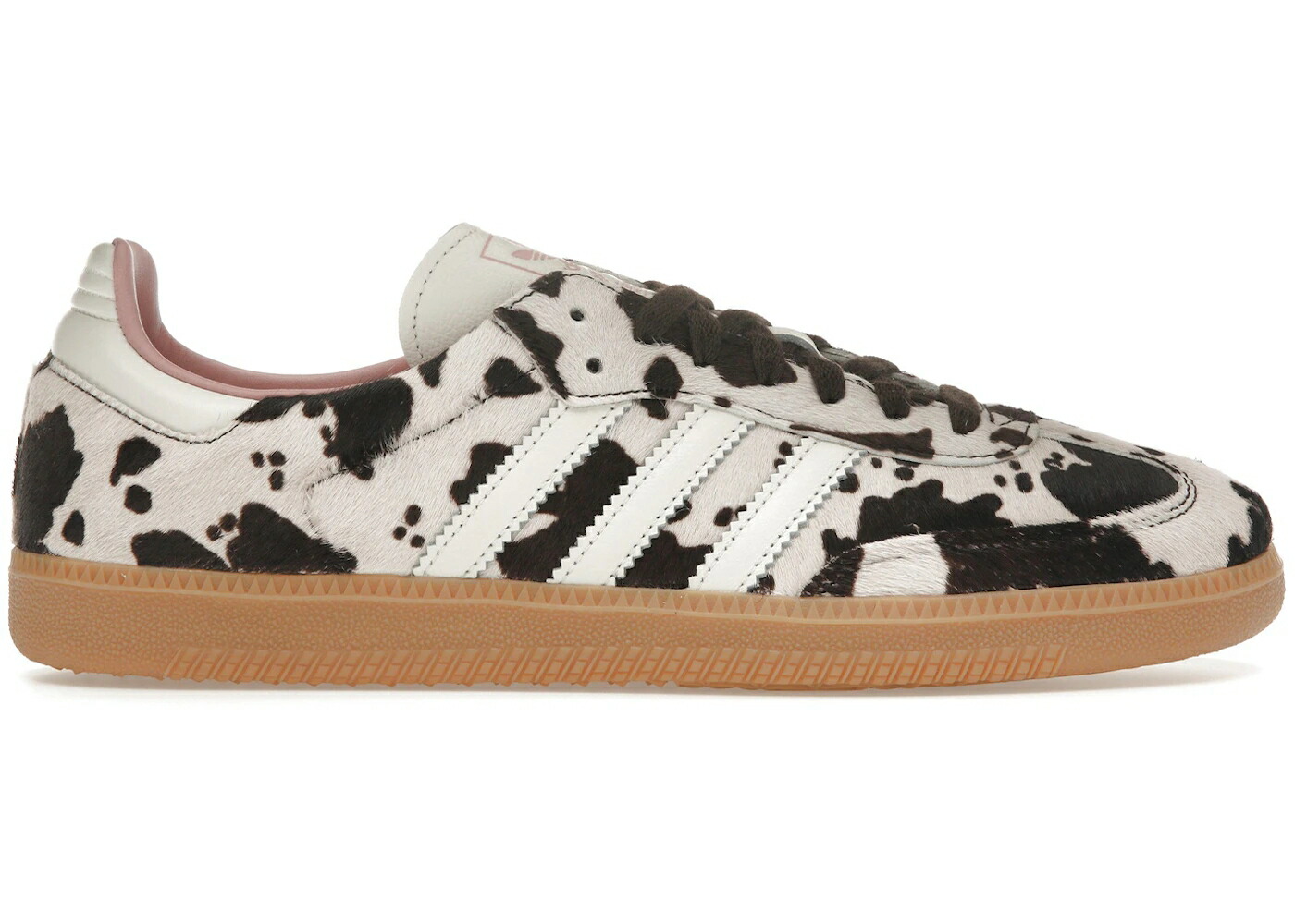アディダス サンバ 茶色 ブラウン 白色 ホワイト WOMEN スニーカー レディース ADIDAS SAMBA OG COW PRINT (WOMEN) / DARK BROWN OFF WHITE GUM 3