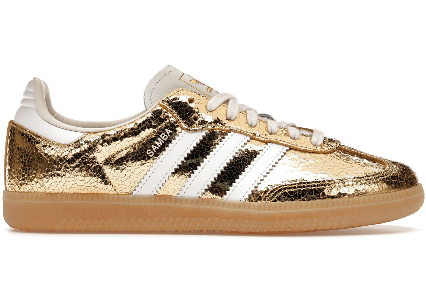 アディダス サンバ ゴールド なめし革 白いこと 白いこと 中核グループ WOMEN\u0027S スニーカー レディース ADIDAS SAMBA OG GOLD METALLIC CRACKED LEATHER (WOMEN\u0027S) / GOLD METALLIC WHITE CORE WHITE