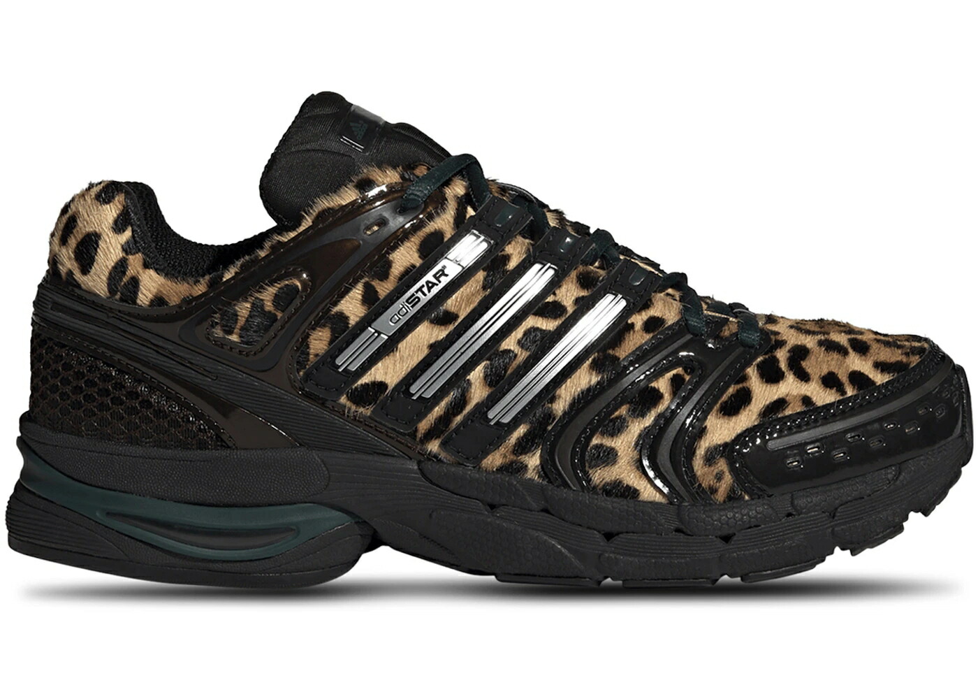 アディダス ヒョウ柄 レオパード 黒色 ブラック コア 銀色 シルバー WOMEN スニーカー レディース ADIDAS ADISTAR CONTROL 5 LEOPARD AURORA IVY BLACK (WOMEN) / AURORA IVY CORE BLACK SILVER