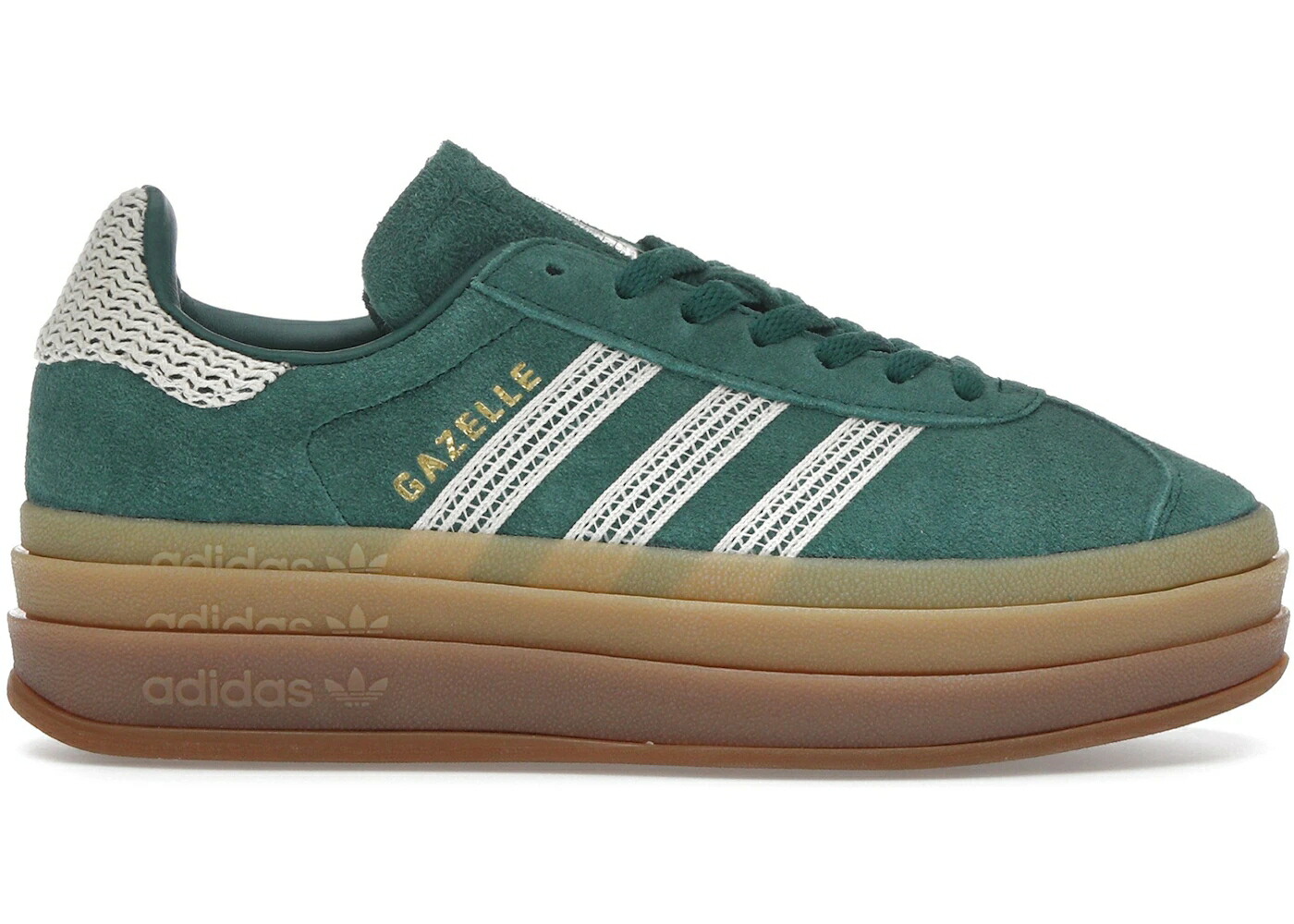 アディダス ガゼル 緑 緑であること 白いこと 白いこと ゴールド WOMEN\u0027S スニーカー レディース ADIDAS GAZELLE BOLD COLLEGIATE GREEN WHITE GOLD (WOMEN\u0027S) / COLLEGIATE GREEN WONDER WHITE