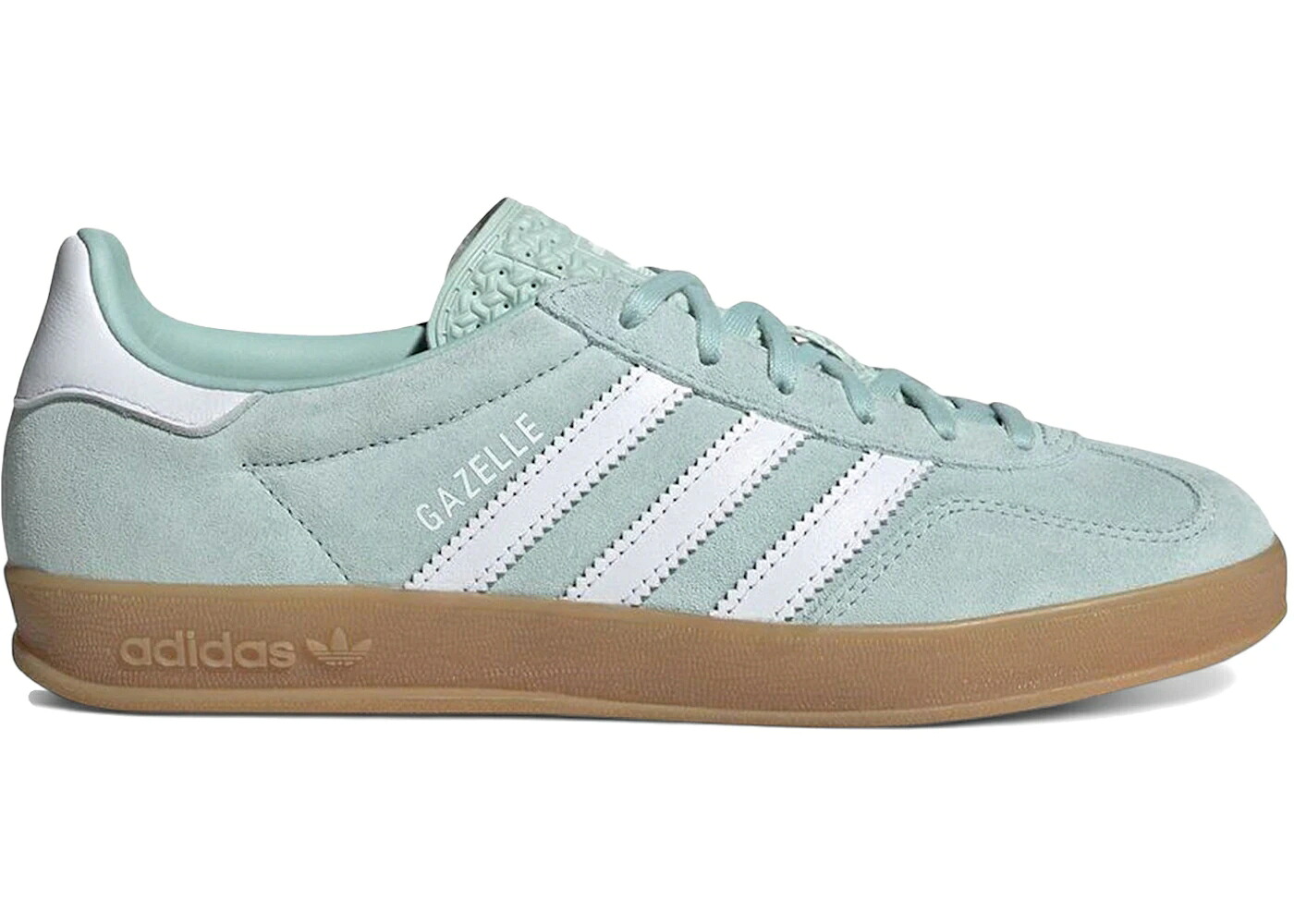 アディダス ガゼル 緑 緑であること 白いこと 白いこと WOMEN\u0027S スニーカー レディース ADIDAS GAZELLE INDOOR ASH GREEN WHITE (WOMEN\u0027S) / ASH GREEN CLOUD WHITE GUM