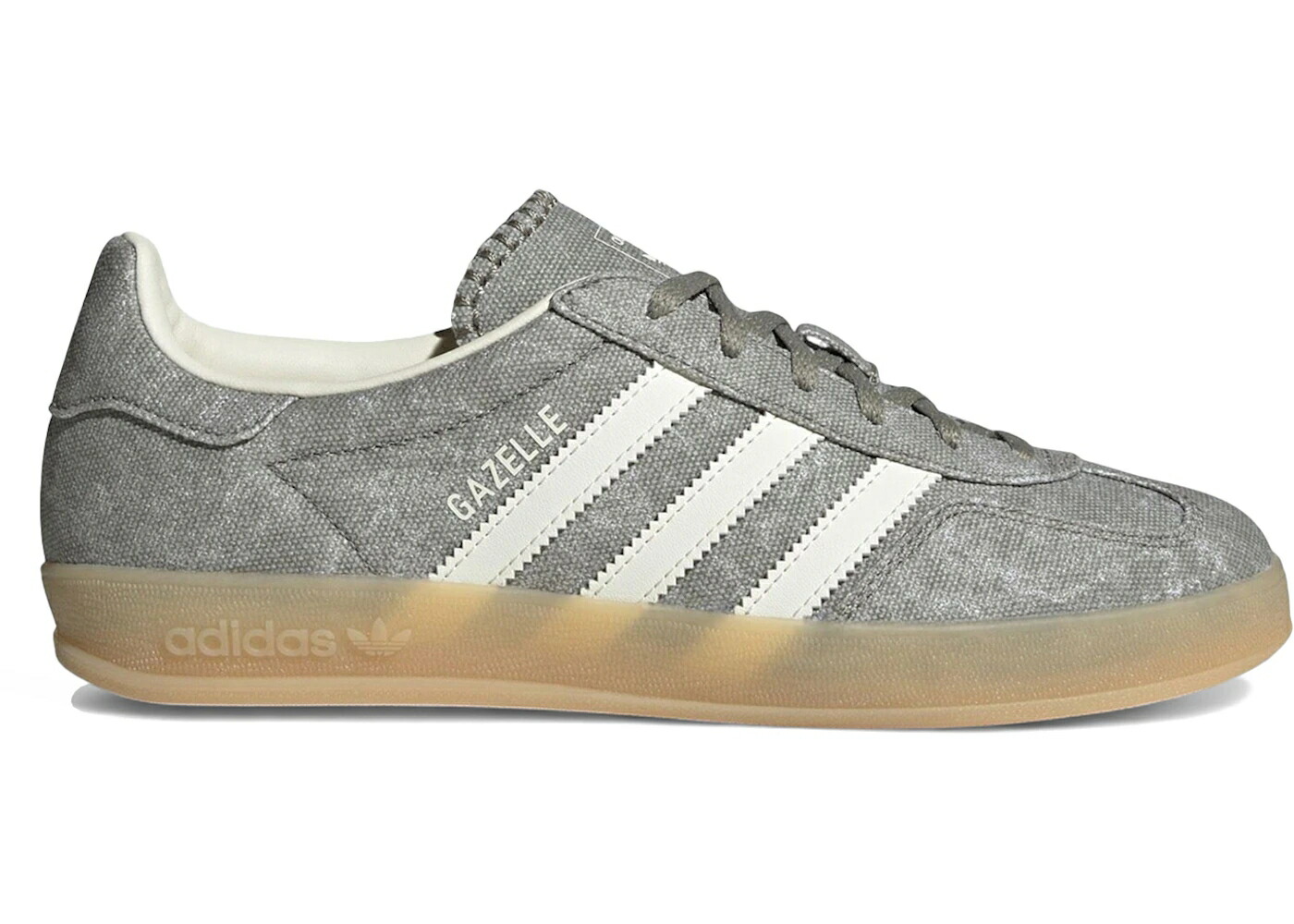 アディダス ガゼル しろがね色 しろがね色 白いこと 白いこと WOMEN\u0027S スニーカー レディース ADIDAS GAZELLE INDOOR SILVER PEBBLE OFF WHITE CANVAS (WOMEN\u0027S) / SILVER PEBBLE OFF WHITE GUM