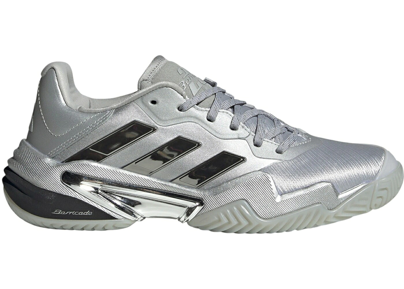 アディダス 防柵 サー青少年 しろがね色 しろがね色 WOMEN\u0027S スニーカー レディース ADIDAS BARRICADE 13 SILVER EDITION (WOMEN\u0027S) / SILVER METALLIC SILVER METALLIC