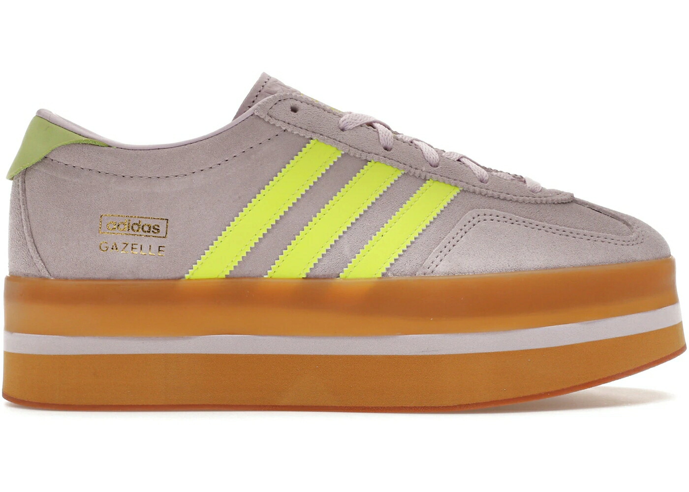 アディダス ガゼル 黄味がかった 黄色 WOMEN\u0027S スニーカー レディース ADIDAS GAZELLE STACK ICE LAVENDER SOLAR YELLOW GUM (WOMEN\u0027S) / ICE LAVENDER SOLAR YELLOW GUM