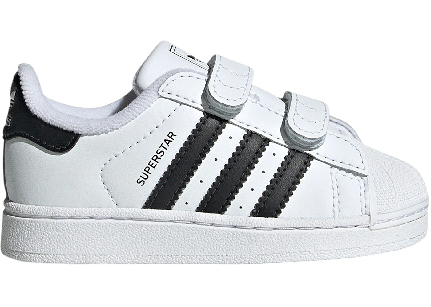 アディダス スーパースター 白色 ホワイト 黒色 ブラック コア ジュニア キッズ ADIDAS SUPERSTAR II COMFORT CLOSURE WHITE BLACK (TD) / CLOUD WHITE CORE BLACK CLOUD｜スニケス