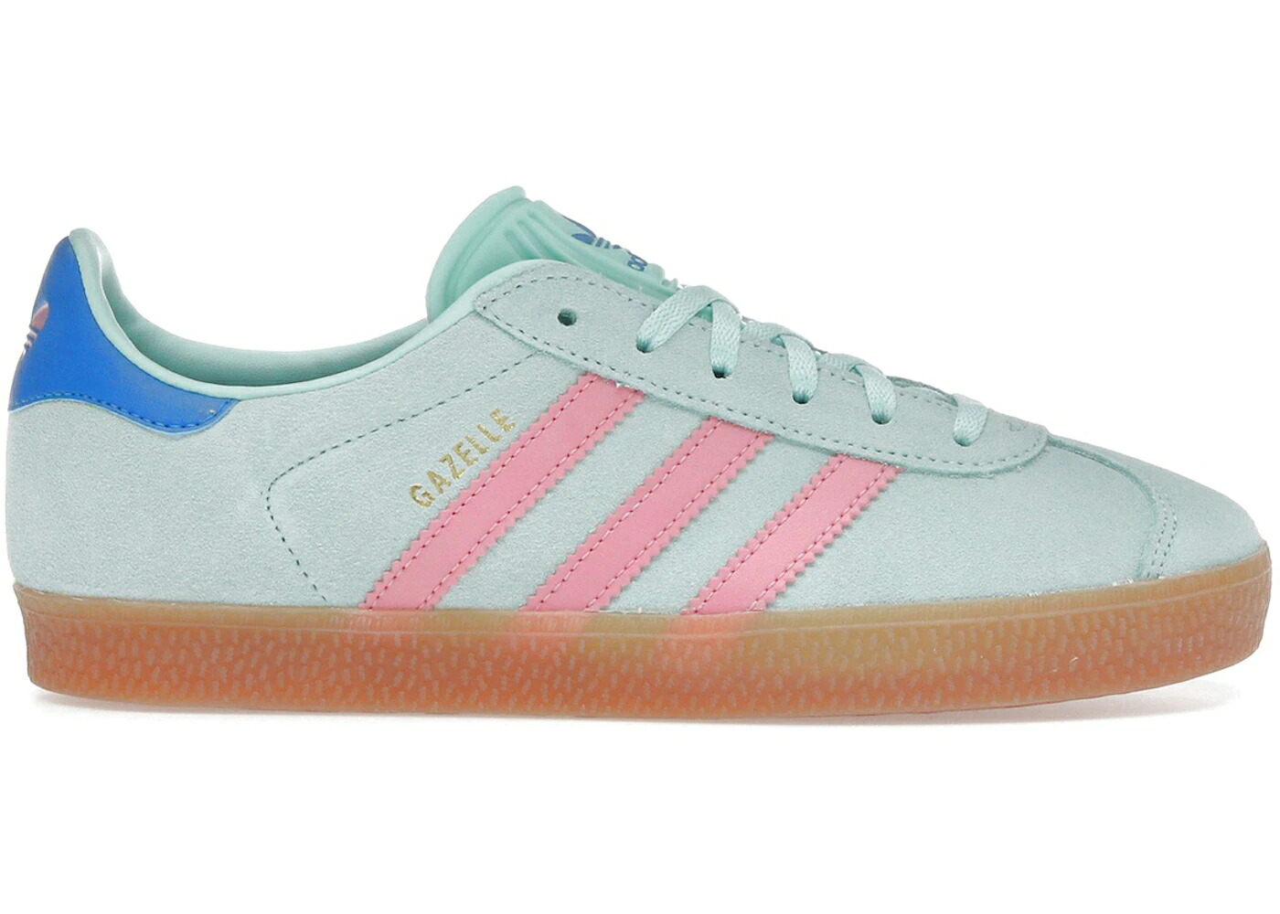 アディダス ガゼル ピンク 青色 ブルー ジュニア キッズ ADIDAS GAZELLE CLEAR MINT BLISS PINK BRIGHT BLUE (GS) / CLEAR MINT BLISS PINK BRIGHT ベビー マタニティ スニーカー｜スニケス