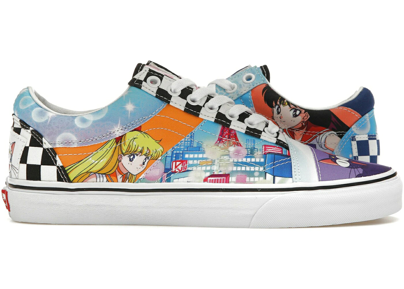 ヴァンズ バンズ 年寄りの学校 スニーカー ユニ一発やる VANS OLD SKOOL PATCHWORK PRETTY GUARDIAN SAILOR MOON / MULTI MULTI MULTI メンズ