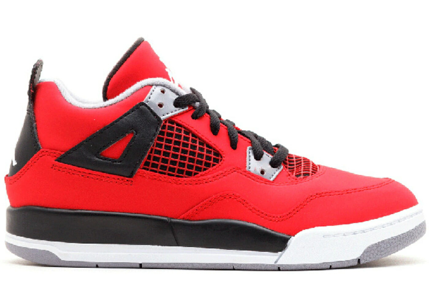 ナイキ ジョーダン ファイア 赤 レッド 白色 ホワイト 黒色 ブラック 灰色 シメント グレー ジュニア キッズ JORDAN 4 RETRO TORO BRAVO (PS) / FIRE RED WHITE BLACK CEMENT GREY ベビー マタニティ スニー