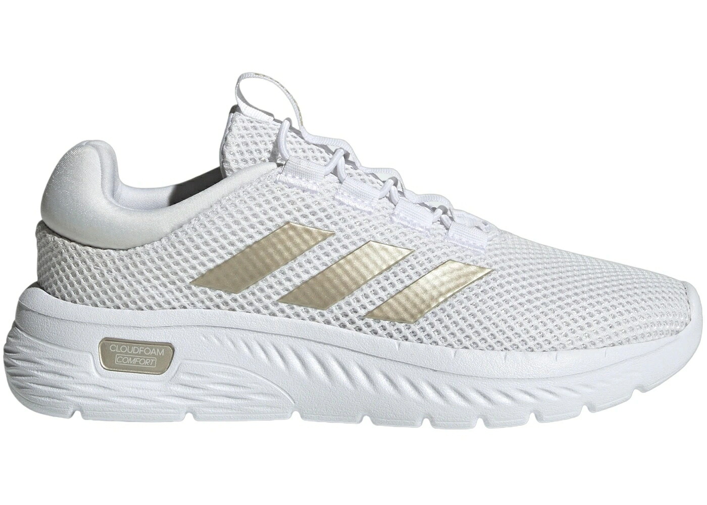 アディダス 白いこと 白いこと 中核グループ 黒いこと 黒いこと MET. WOMEN\u0027S スニーカー レディース ADIDAS CLOUDFOAM COMFY CLOUD WHITE CHAMPAGNE CORE BLACK (WOMEN\u0027S) / CLOUD WHITE CHAMPAGNE MET. CORE