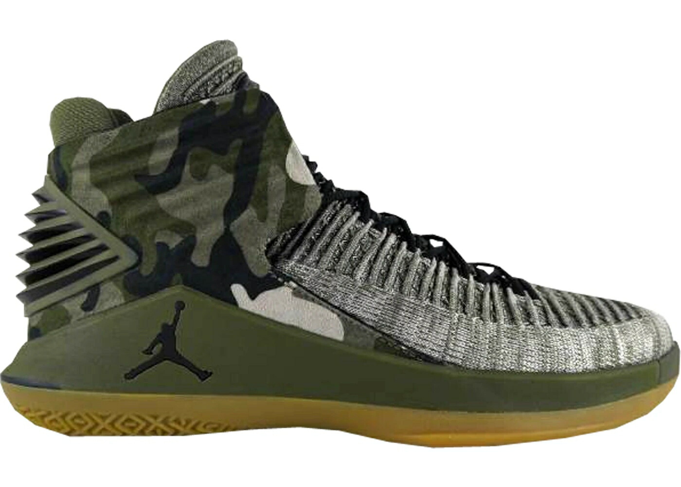 ナイキ ジョーダン オリーブ 黒色 ブラック カモ柄 VETERAN'S スニーカー メンズ JORDAN XXXII DAY (2018) / MEDIUM OLIVE BLACK DESERT CAMO