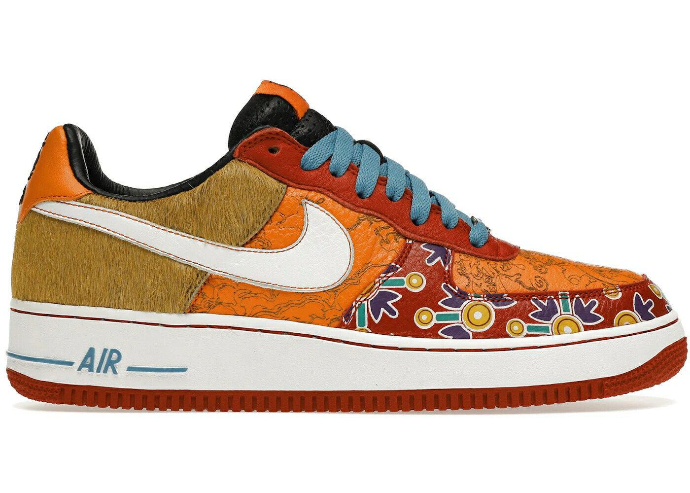 ナイキ 赤 レッド 白色 ホワイト 橙 オレンジ エアフォース スニーカー メンズ NIKE AIR FORCE 1 LOW YEAR OF THE DOG (2005) / VARSITY RED WHITE ORANGE
