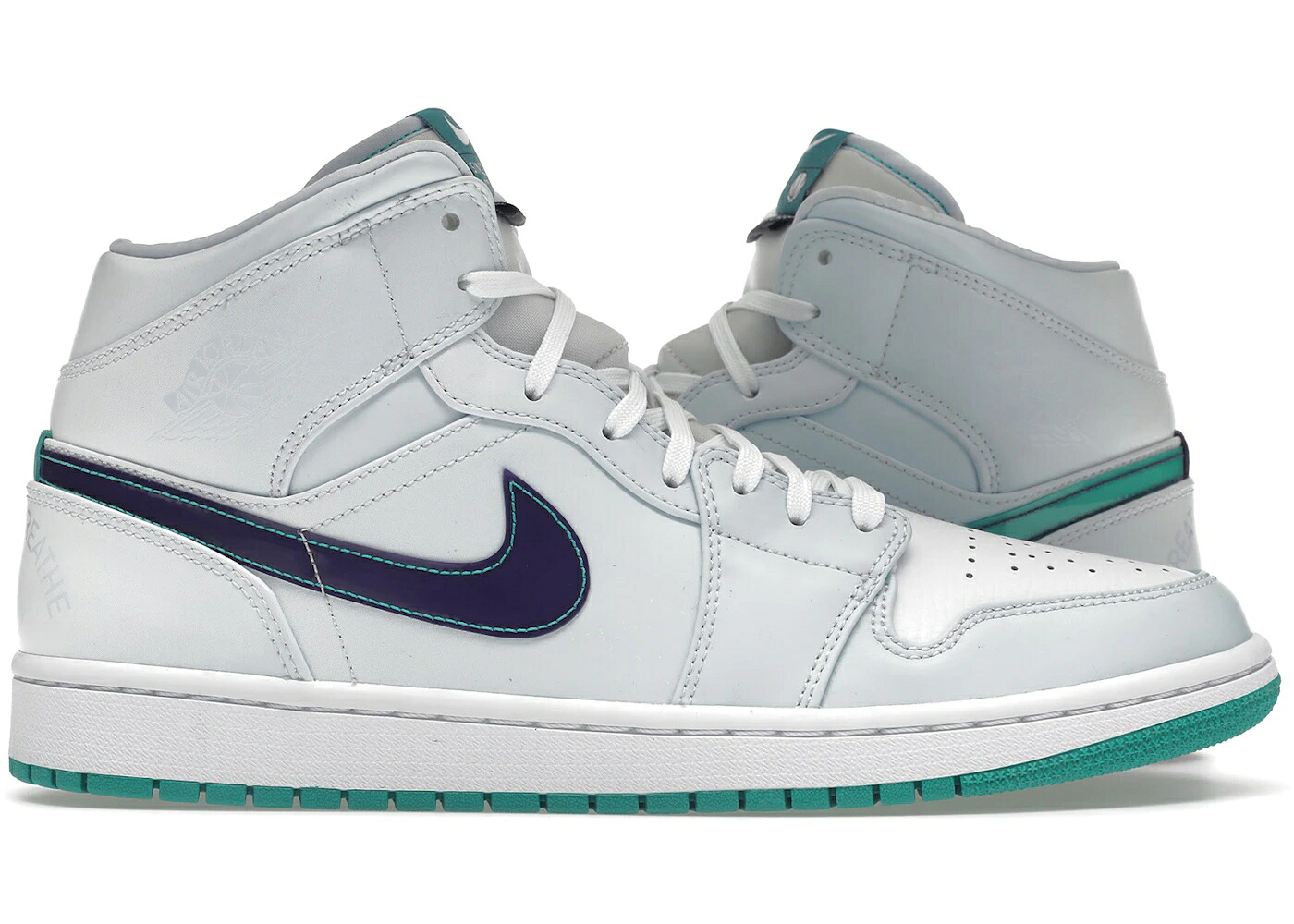 ナイキ ジョーダン ミッド 白いこと 白いこと 緑 緑であること 紫 パープル スニーカー メンズ JORDAN 1 MID PREGAME PACK MINDFULNESS LUKA DONCIC / WHITE GREEN PURPLE