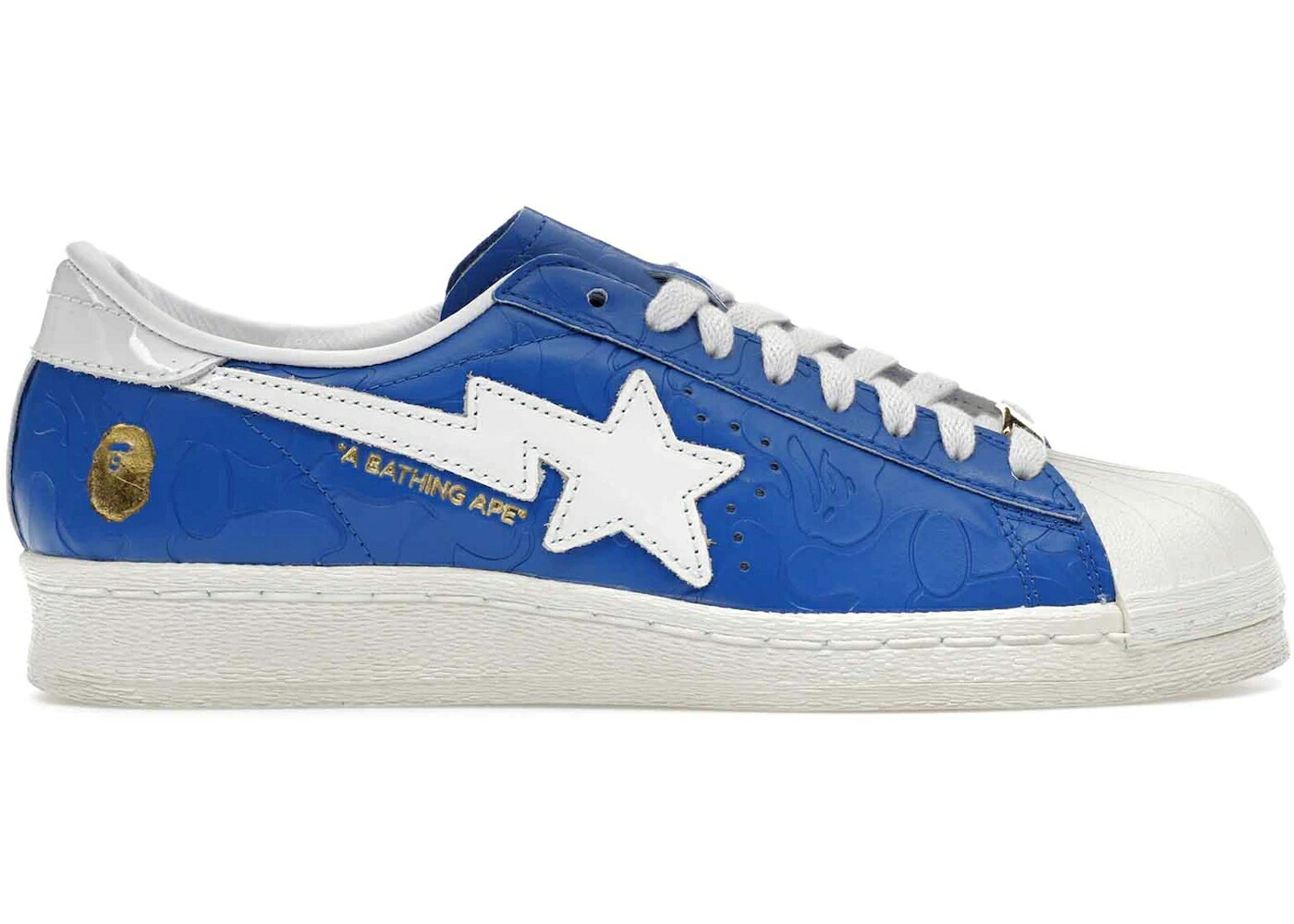 アディダス スーパースター ビンテージ ヴィンテージ 青色 ブルー 白色 ホワイト スニーカー メンズ ADIDAS SUPERSTAR VINTAGE BAPE BLUE WHITE / BLUE WHITE|スニケス
