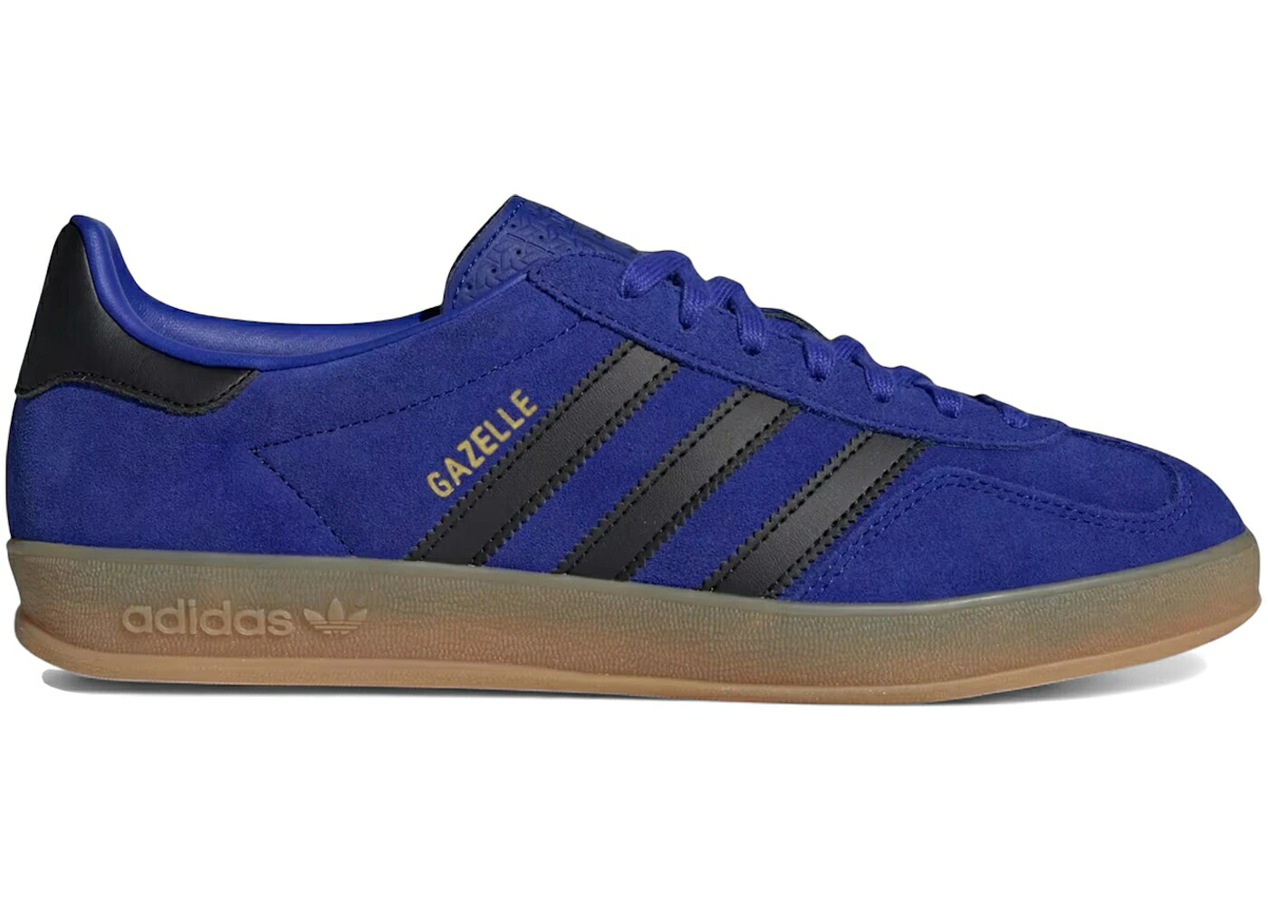 アディダス ガゼル 青色 ブルー 黒色 ブラック コア ゴールド スニーカー メンズ ADIDAS GAZELLE INDOOR LUCID BLUE BLACK / LUCID BLUE CORE BLACK GOLD